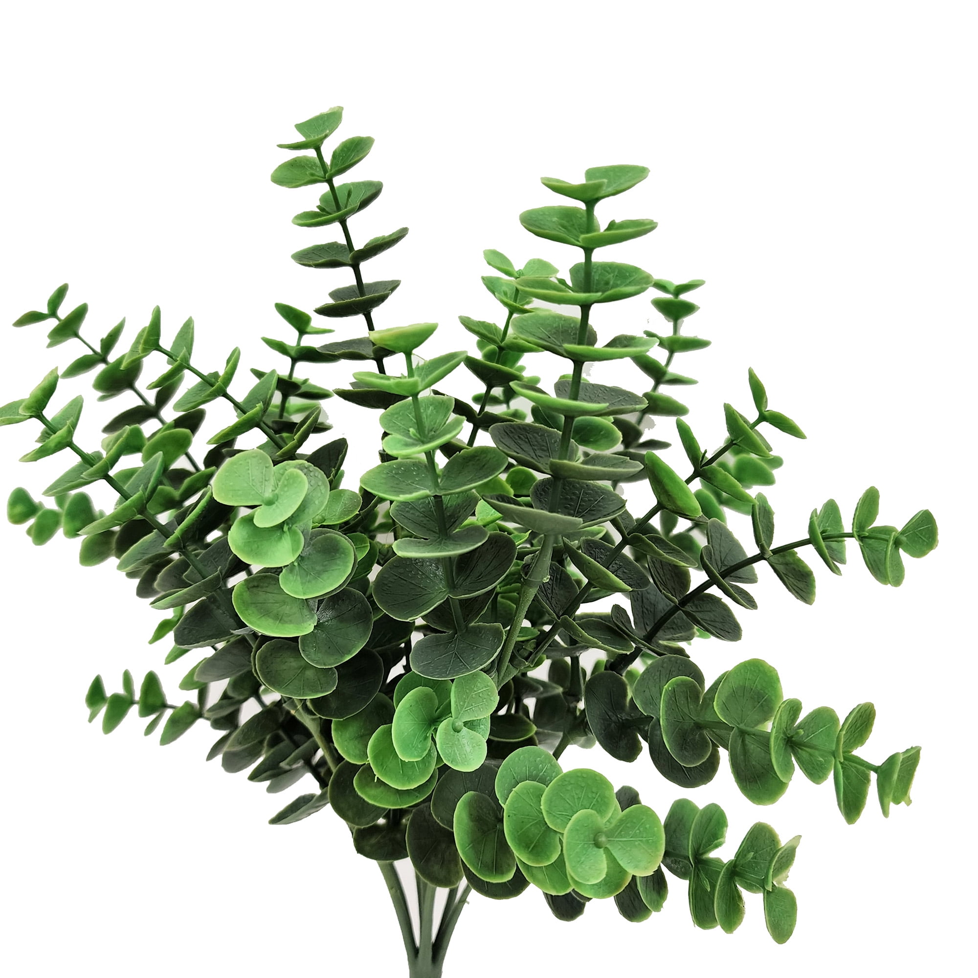 Mainstays Artificial Eucalyptus Flower Bush for Home Decor (Green, 13.5 in) re4y3