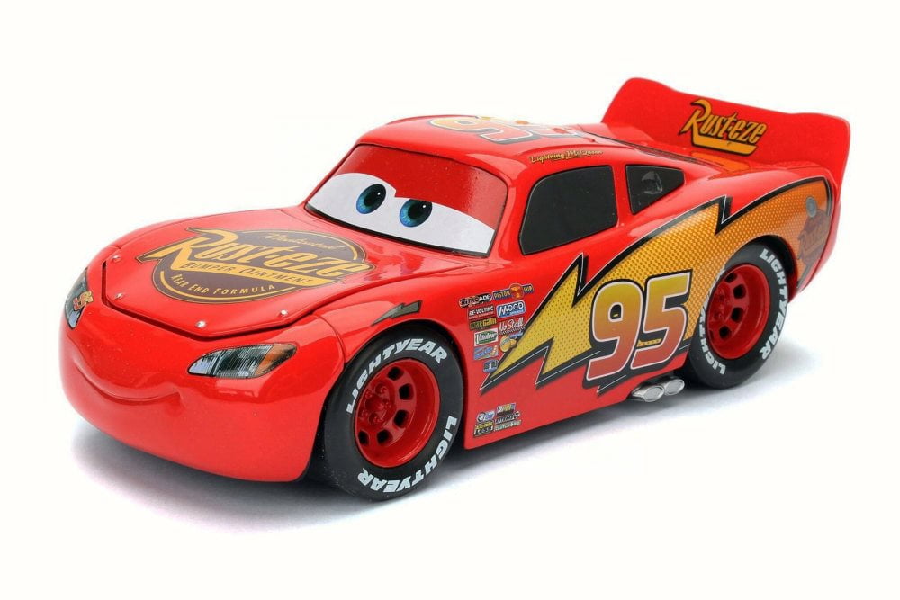Disney Pixar Cars Lightning McQueen Diecast Model Toy Car (Red, 1/24 Scale) 86zou