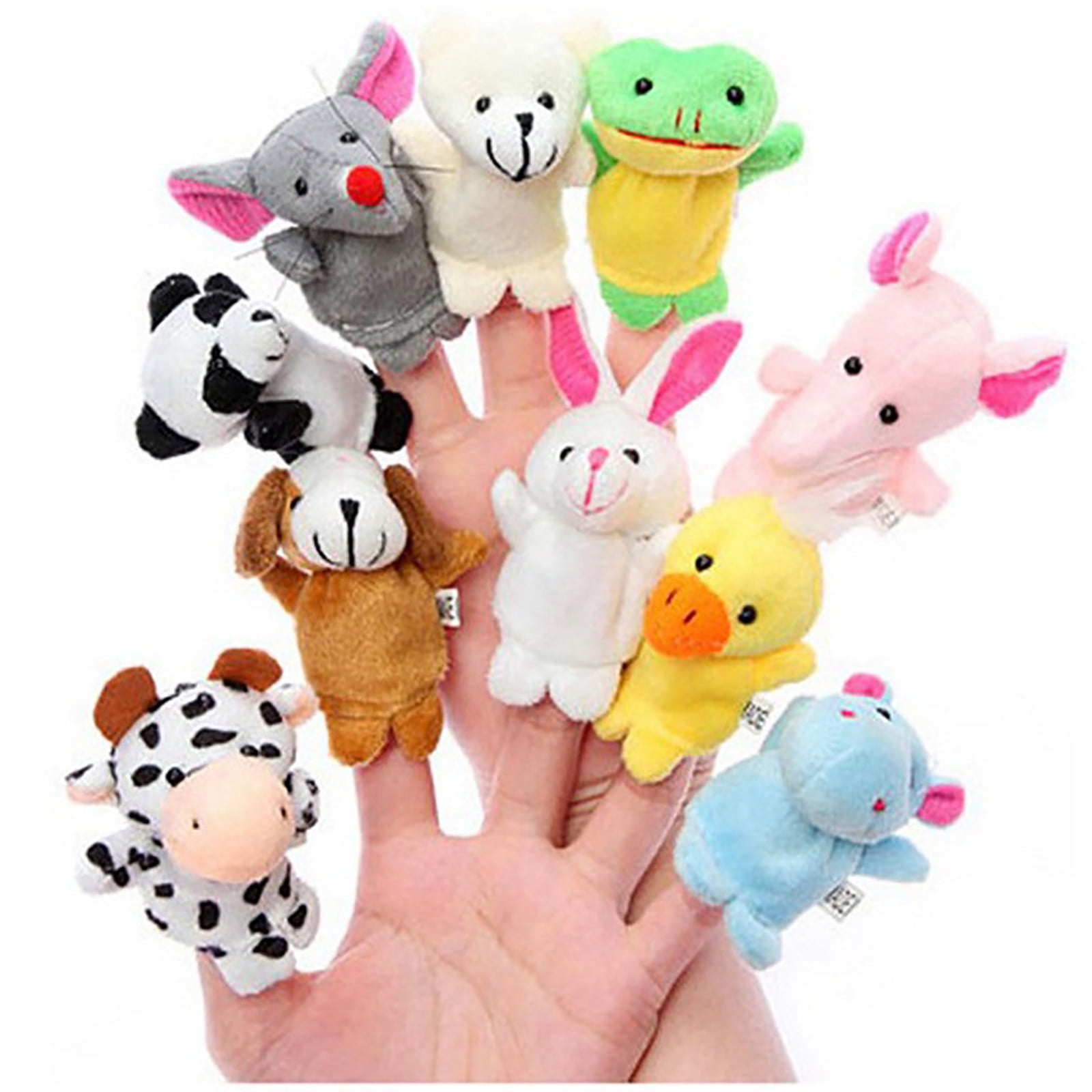 IGEED Finger Puppets Soft Velvet Hand Puppets for Storytelling and Classroom Play (10 Pack, 2.76 in) q4yug