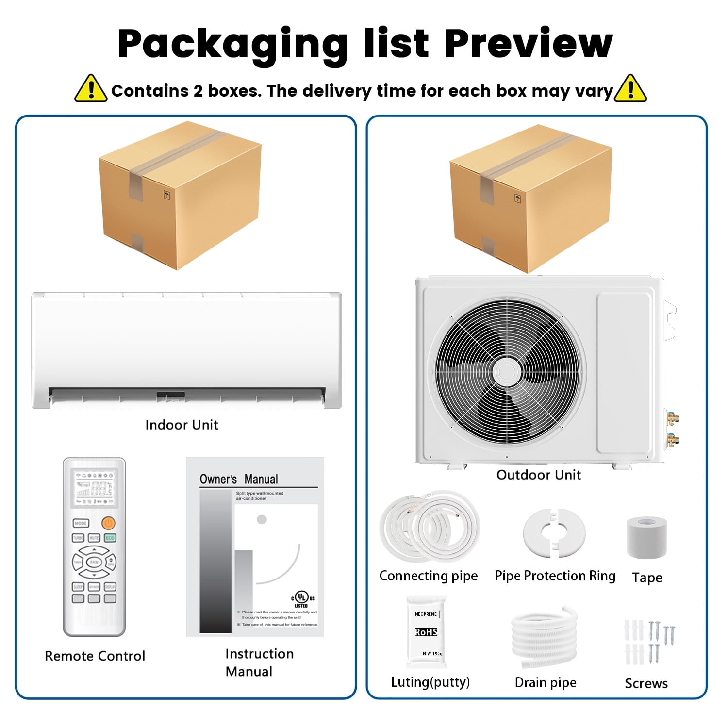 TMWINGS 12000 BTU Mini Split Air Conditioner with Heat Pump (White, 12000 BTU) 4gp8y