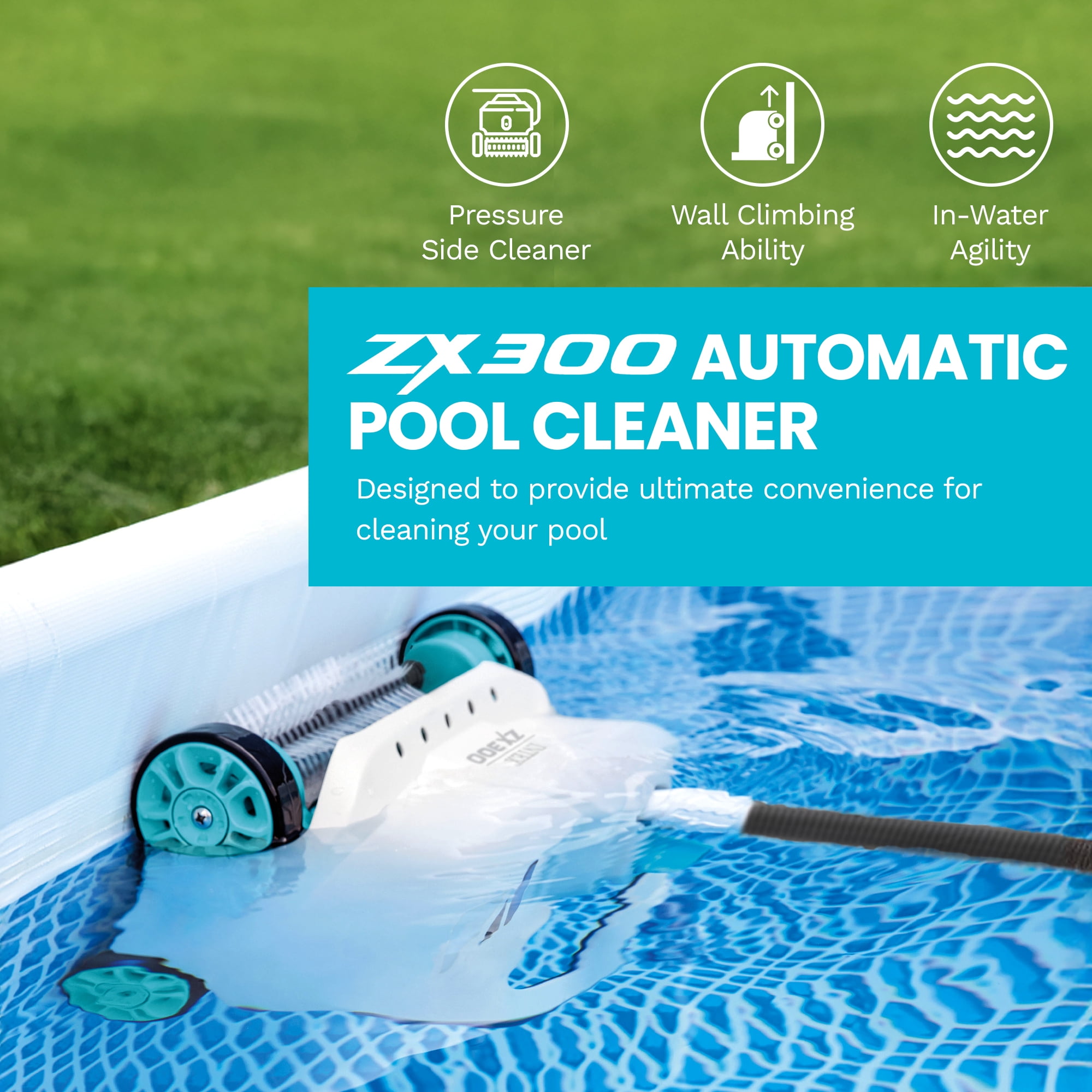 Intex Ultra XTR Above Ground Swimming Pool Set with Sand Filter Pump and Automatic Vacuum (Grey, 18 ft x 52 in) idwve