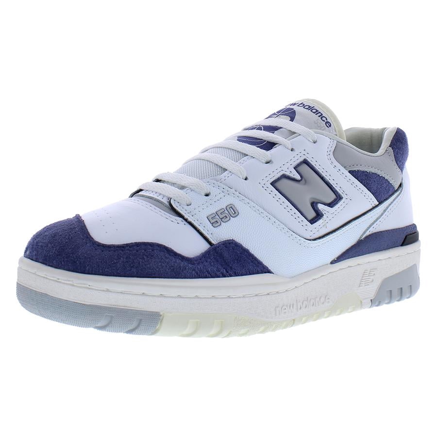 New Balance 550 Men's Retro Basketball Sneakers (White/Blue, 8.5 US) 4vh7b