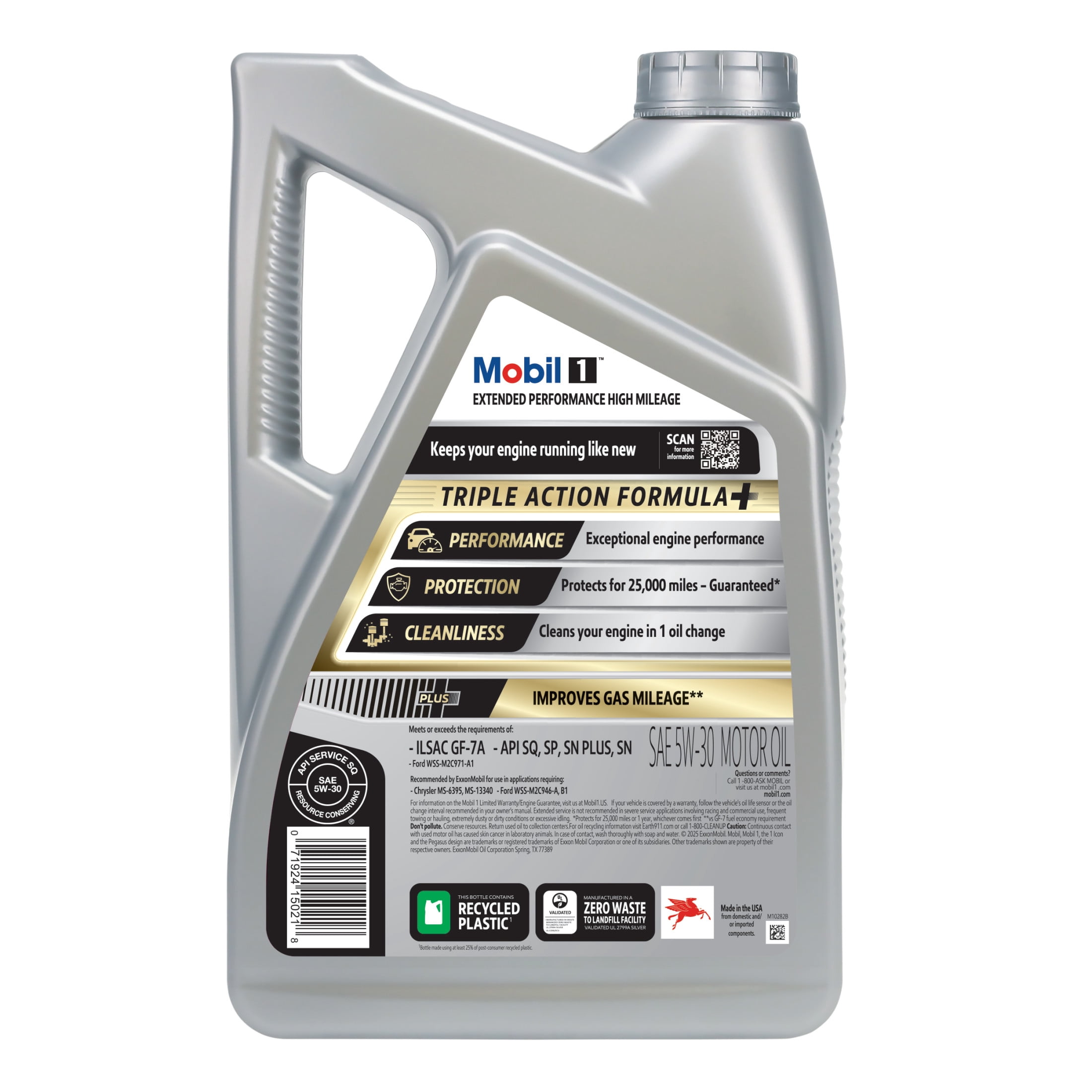 Mobil 1 Extended Performance High Mileage Full Synthetic Motor Oil 5W-30 (5 qt) wnhp2