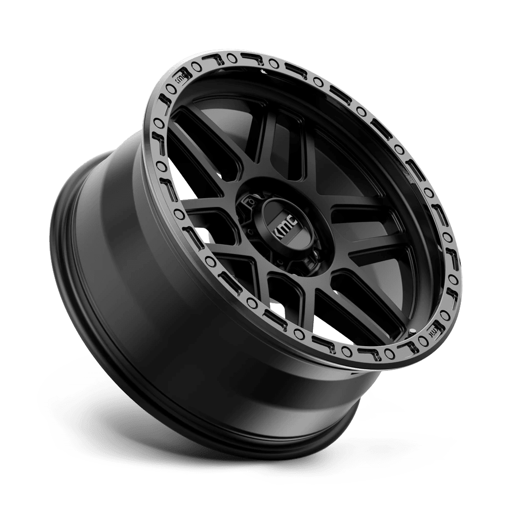 KMC Wheels KM544 MESA Aluminum Rim (Satin Black with Gloss Black Lip, 20x9 in) 9wpev