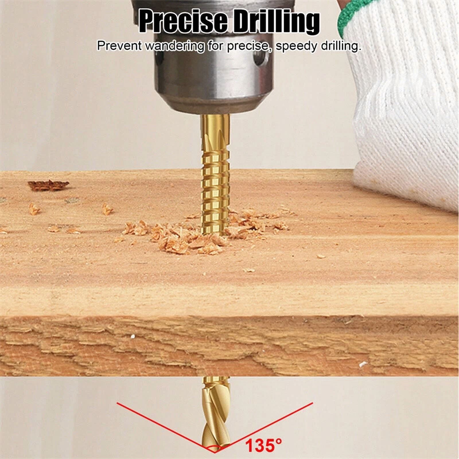 VAULT Twist Drill Bit Set for Wood and Metal Drilling (6-Piece Set) 41via