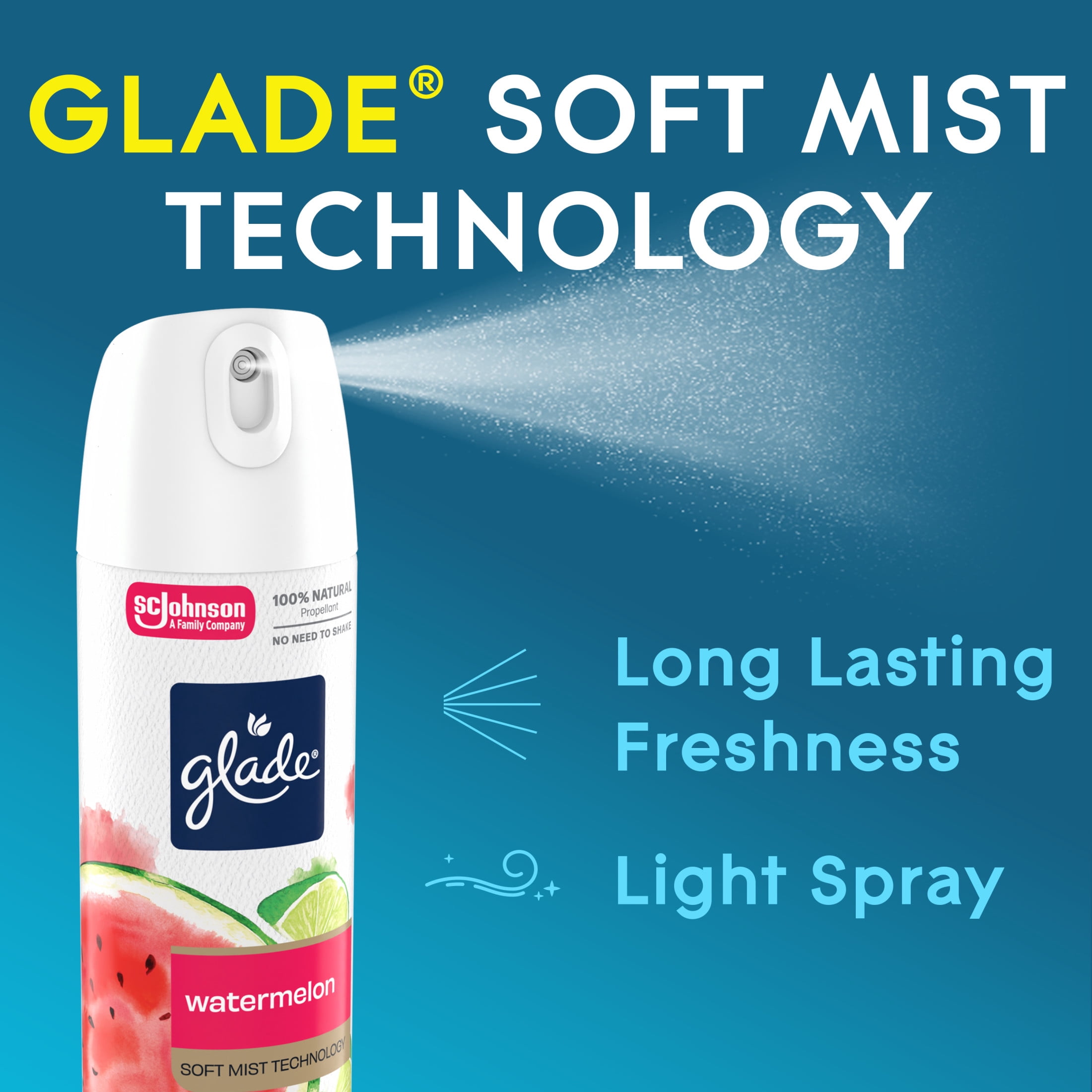 Glade Soft Mist Odor Fighting Air Freshener, Watermelon Scent (7.3 oz) uoxzc
