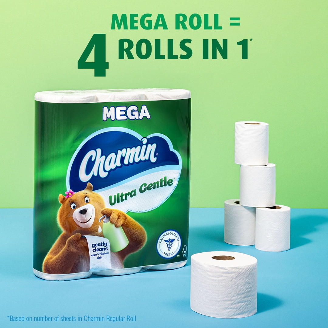 Charmin Ultra Gentle Toilet Paper (White, 12 Mega Rolls) u6a2c