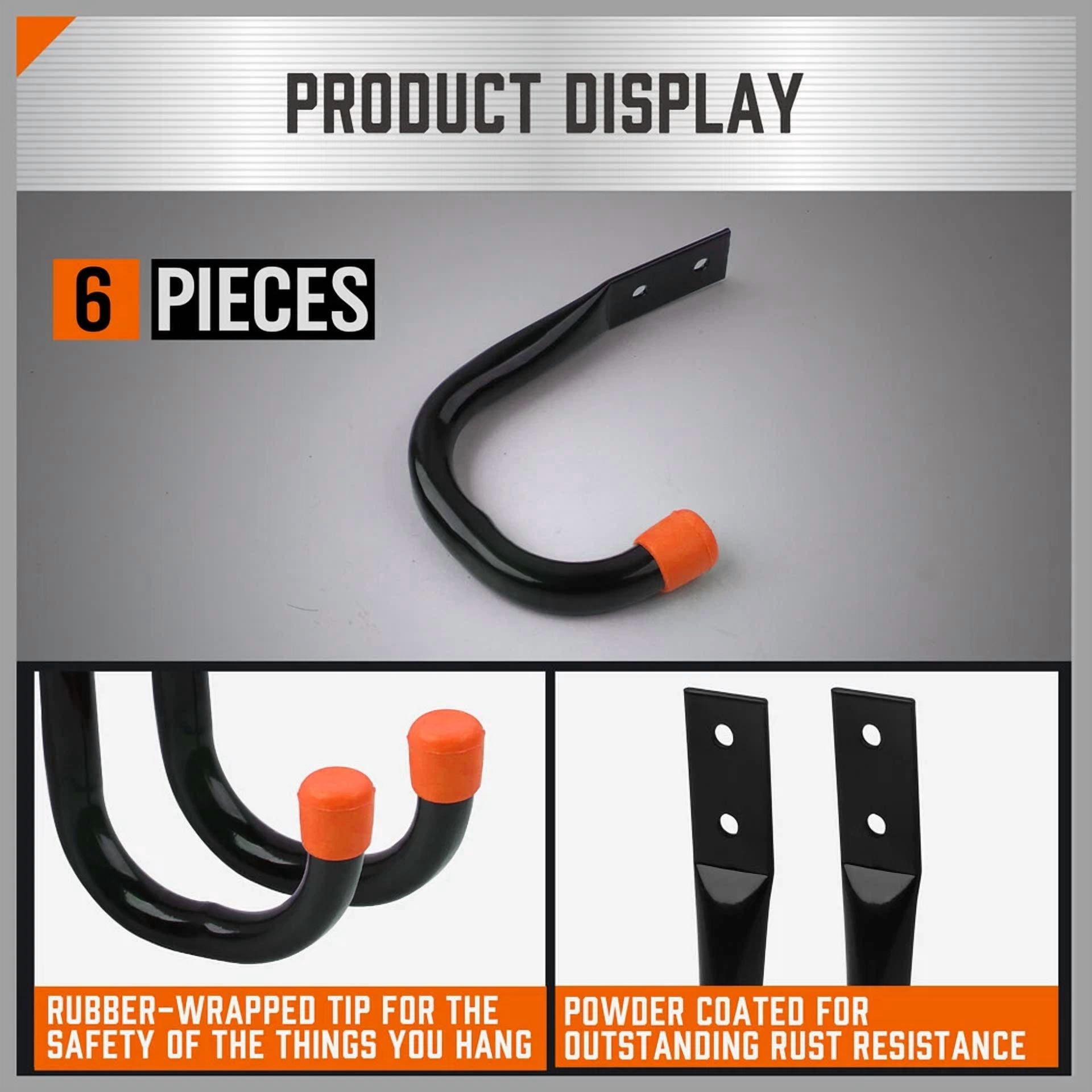 VAULT Steel Garage Storage Utility Hooks Wall Organizer Tool Hanger (6-Pack) oqoey