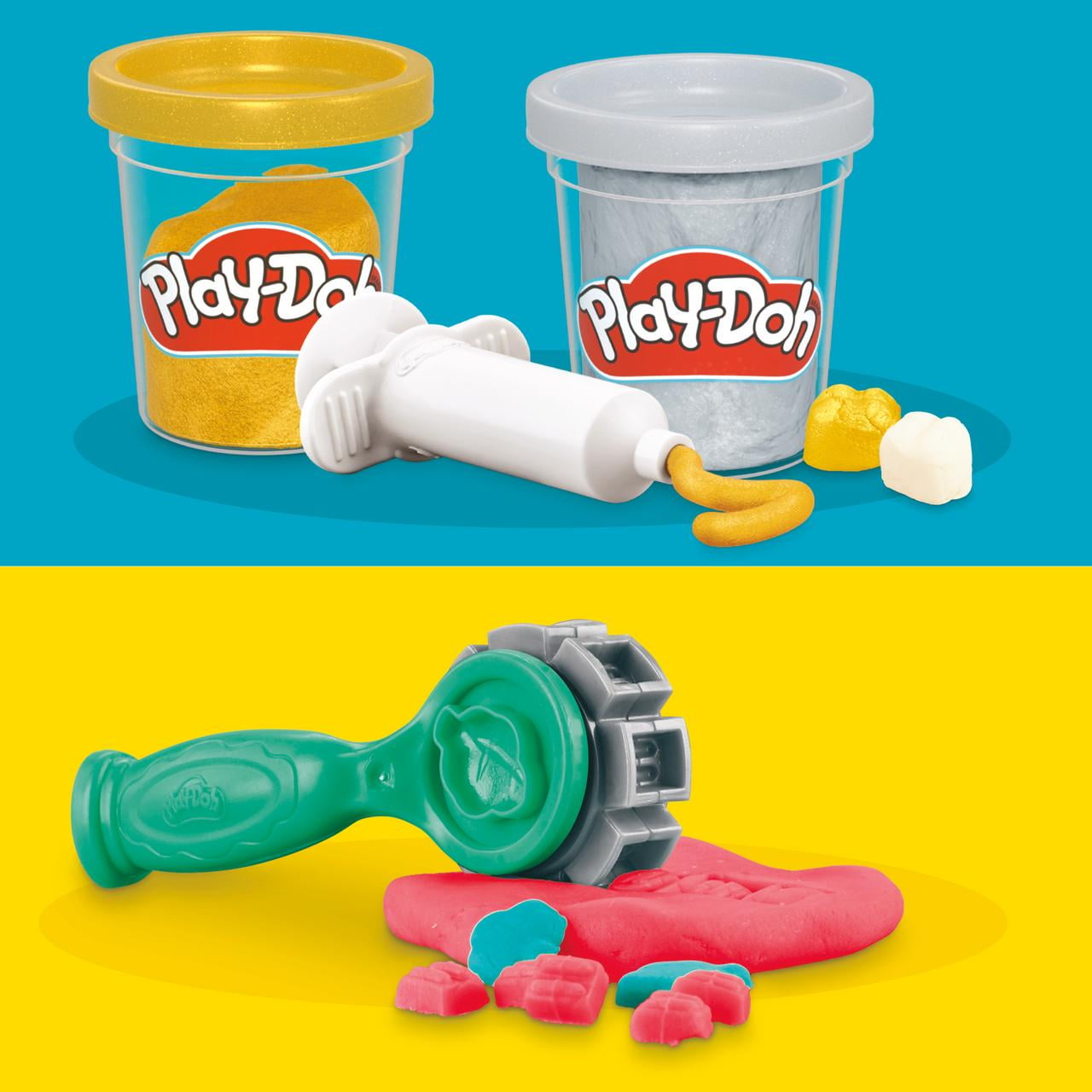 Play-Doh Drill 'n Fill Dentist Toy Set with 10 Dental Accessories (6-Pack, 12 oz) 6jw71