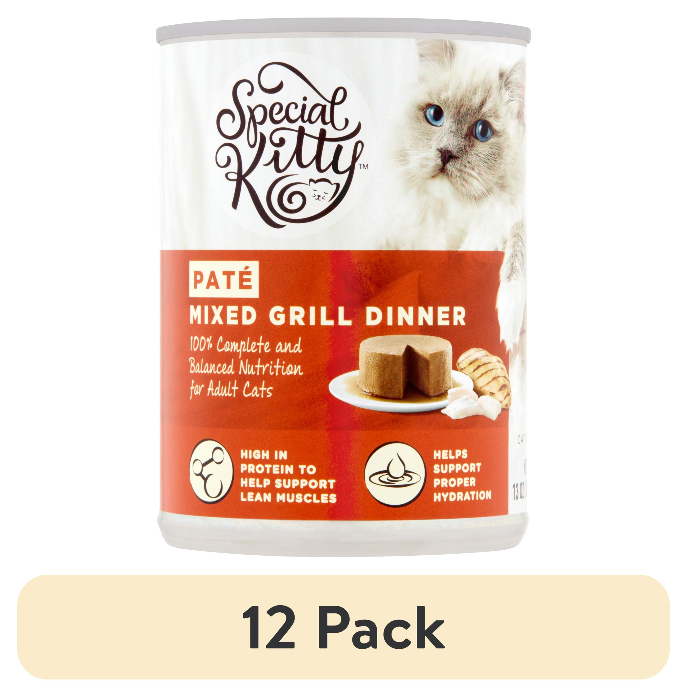 Special Kitty Mixed Grill Dinner Pate Wet Cat Food (12 Pack, 13 oz) e81tu