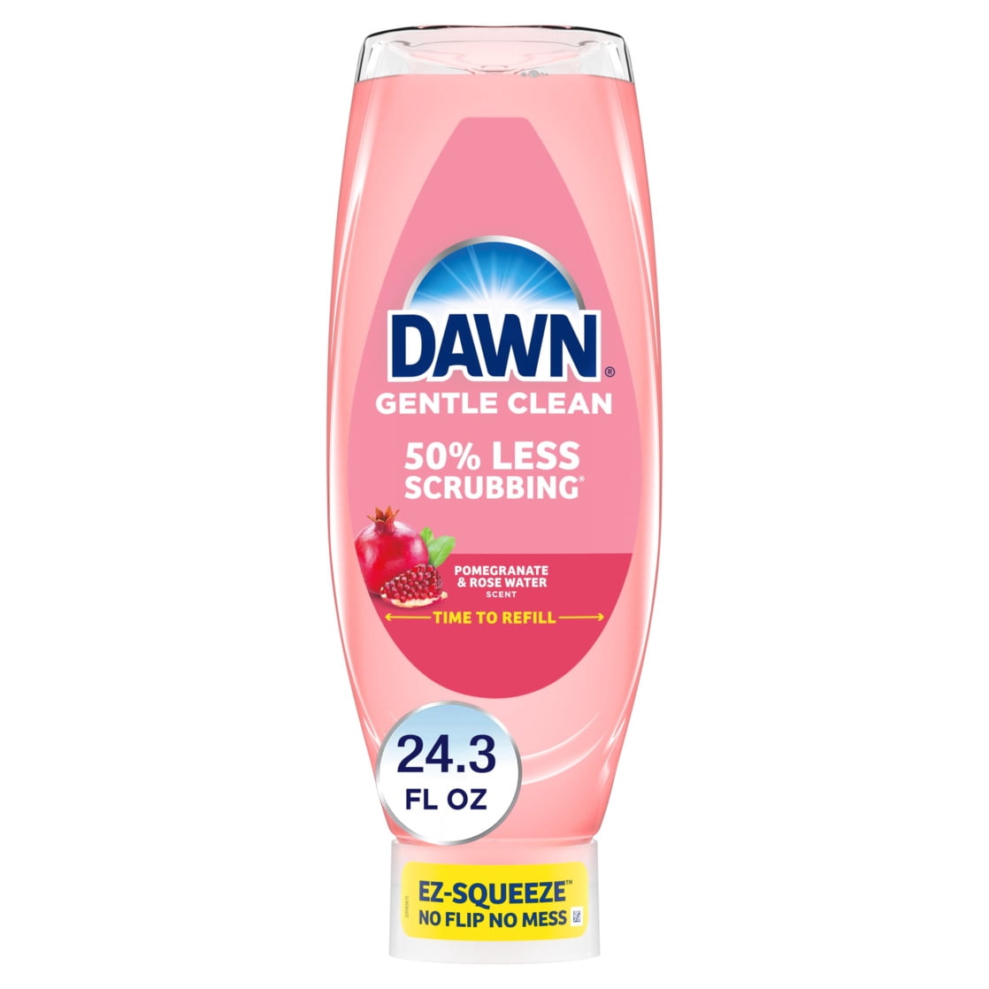 Dawn Gentle Clean EZ-Squeeze Dish Soap, Pomegranate & Rose Water, Grease-Fighting Liquid (8 Pack, 24.3 fl oz) da90j