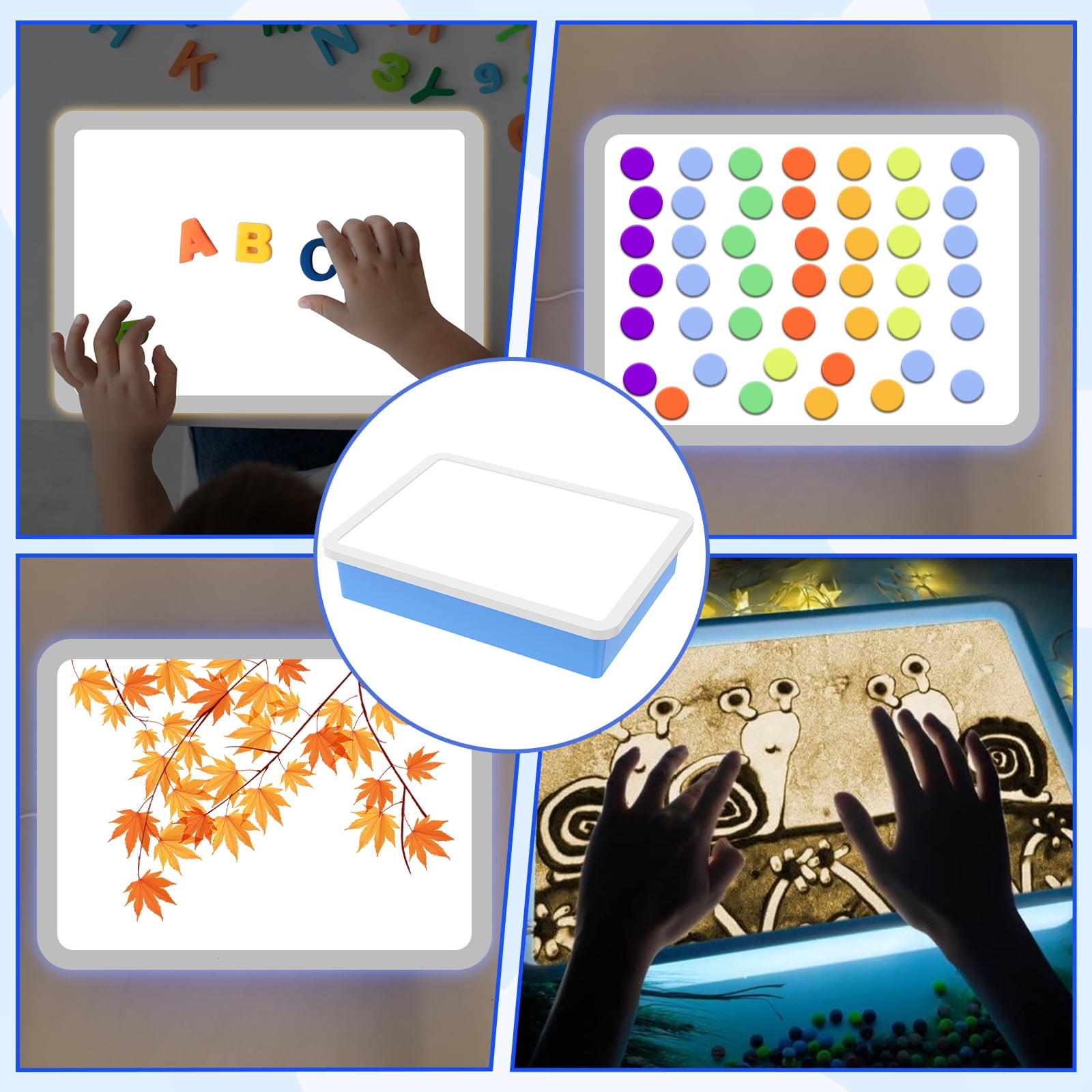 Wekvgz LED Light Box for Kids Sensory Drawing and Tracing Table (Adjustable Brightness, 15.7 in x 11.6 in) mkq5d