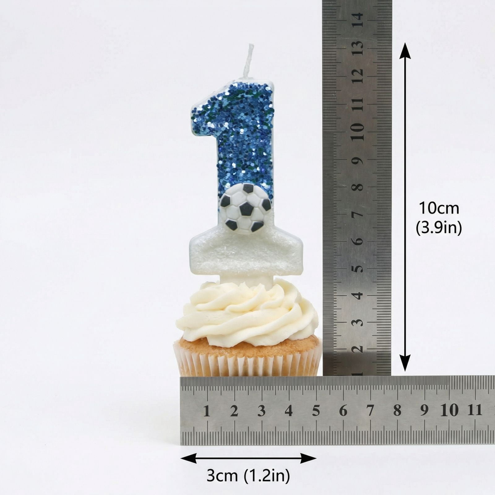 Anmrize Soccer Number 1 Birthday Candle (White, 3 in) dew9v