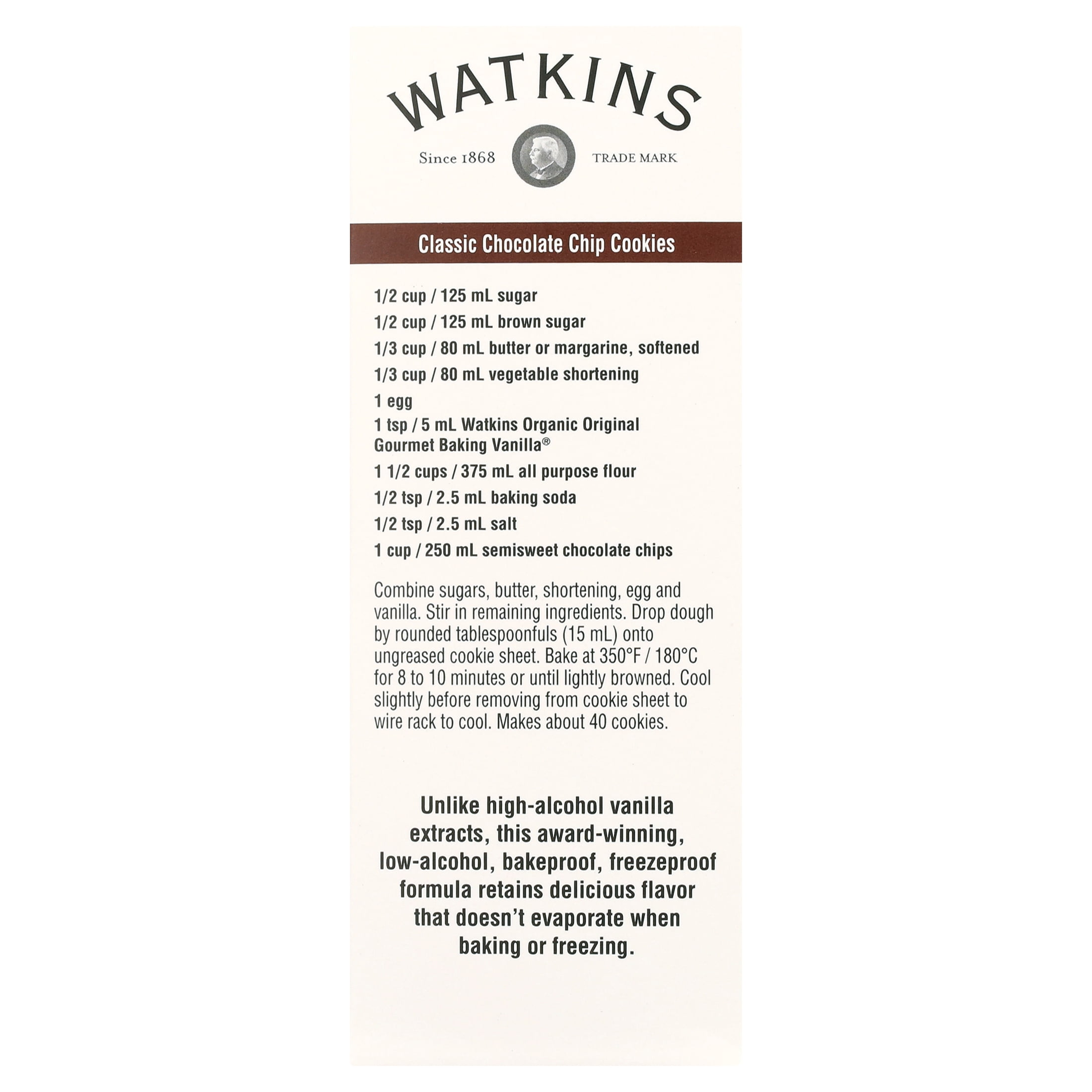 Watkins Organic Original Gourmet Baking Vanilla Extract with Pure Vanilla Flavor (2 fl oz) 2r6n5