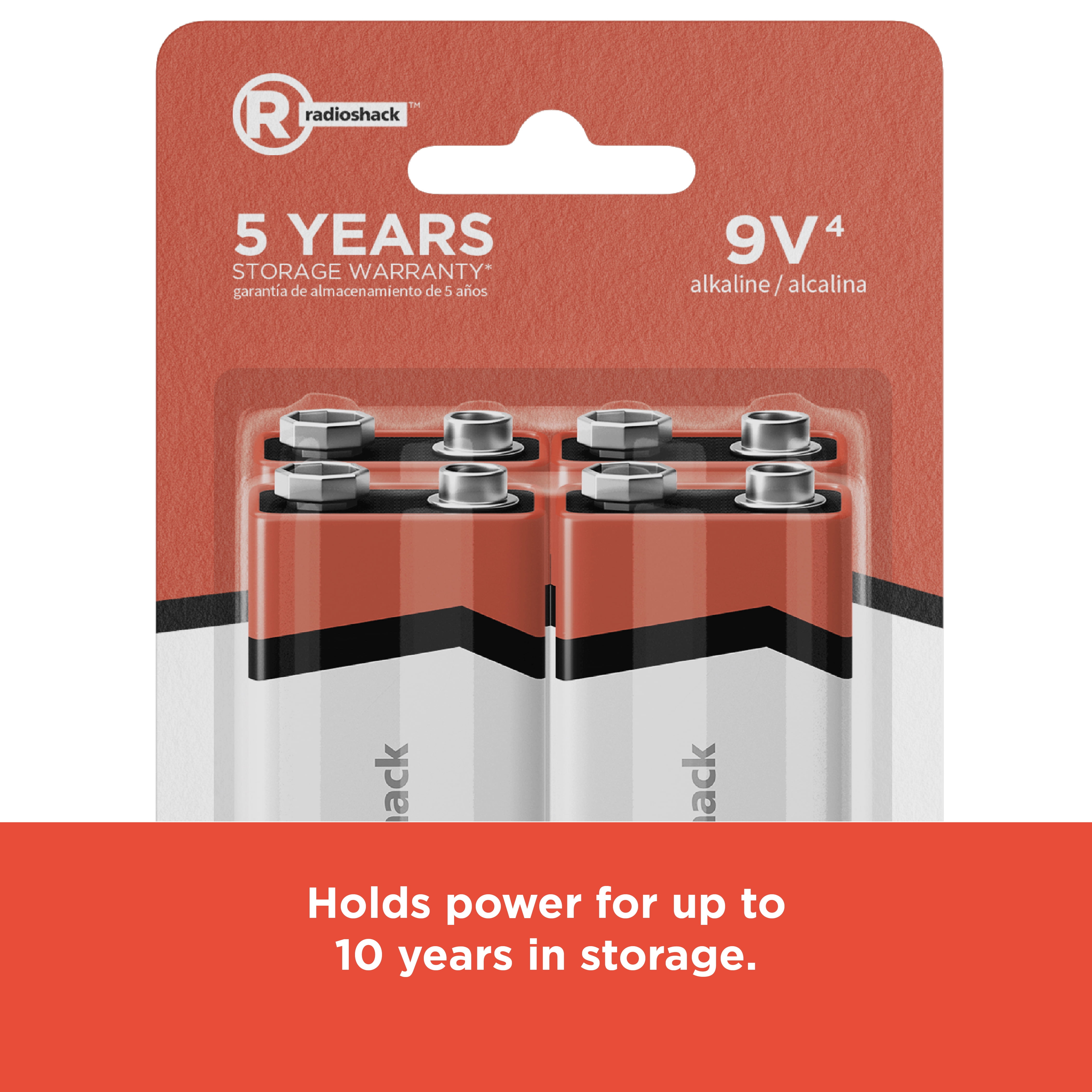 RadioShack 9V Alkaline Battery (Long-Lasting Power, 4-Pack) ia2eu