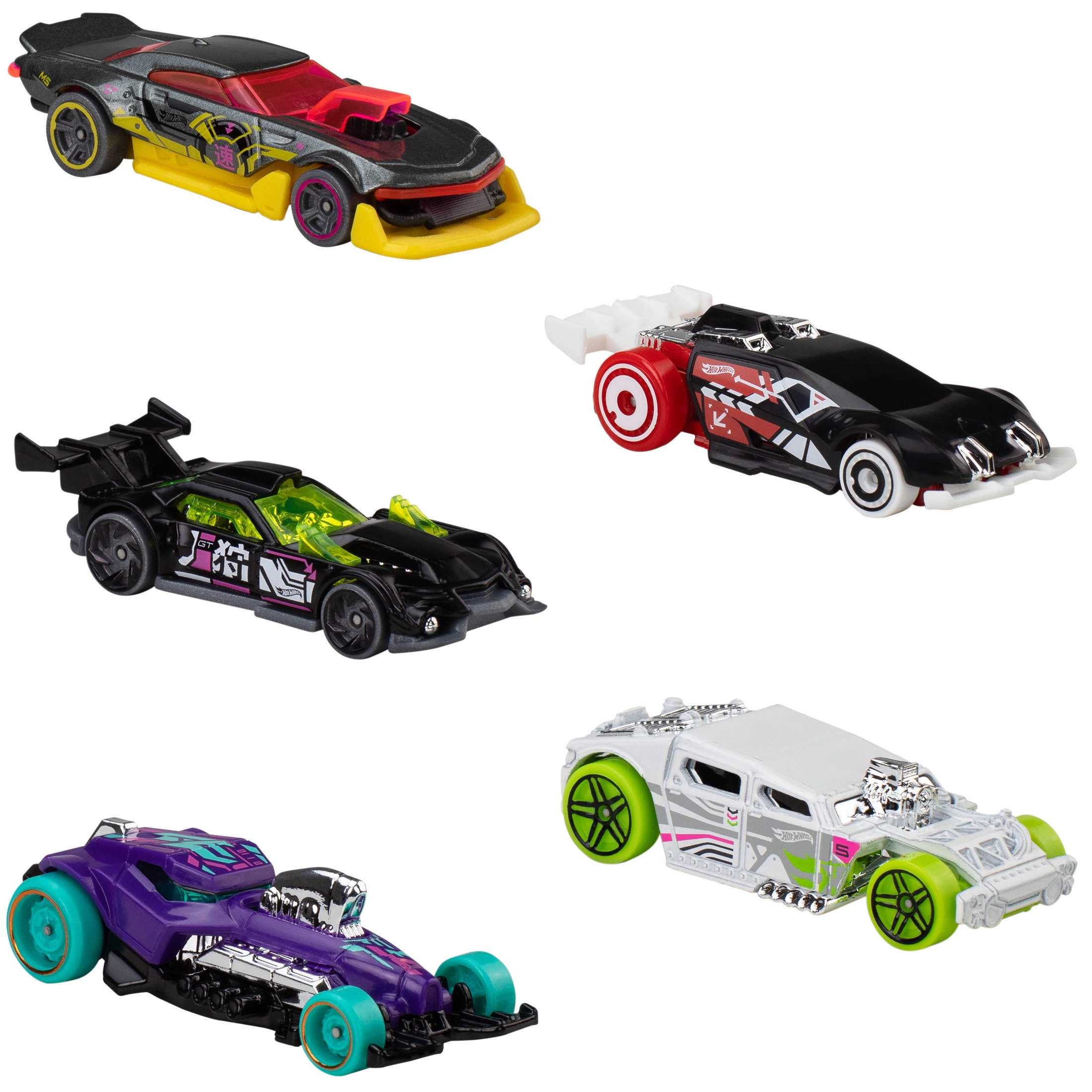 Hot Wheels Die-Cast Toy Vehicles 5-Pack (1:64 Scale, Assorted Models) 0cdbt