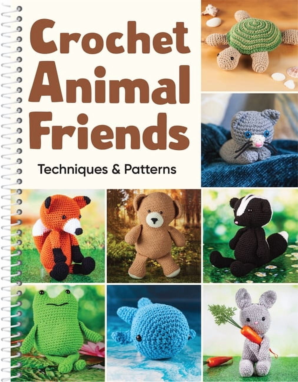 Publications International Crochet Animal Friends Techniques & Patterns (Spiral-bound, 64 pages) cdfvs