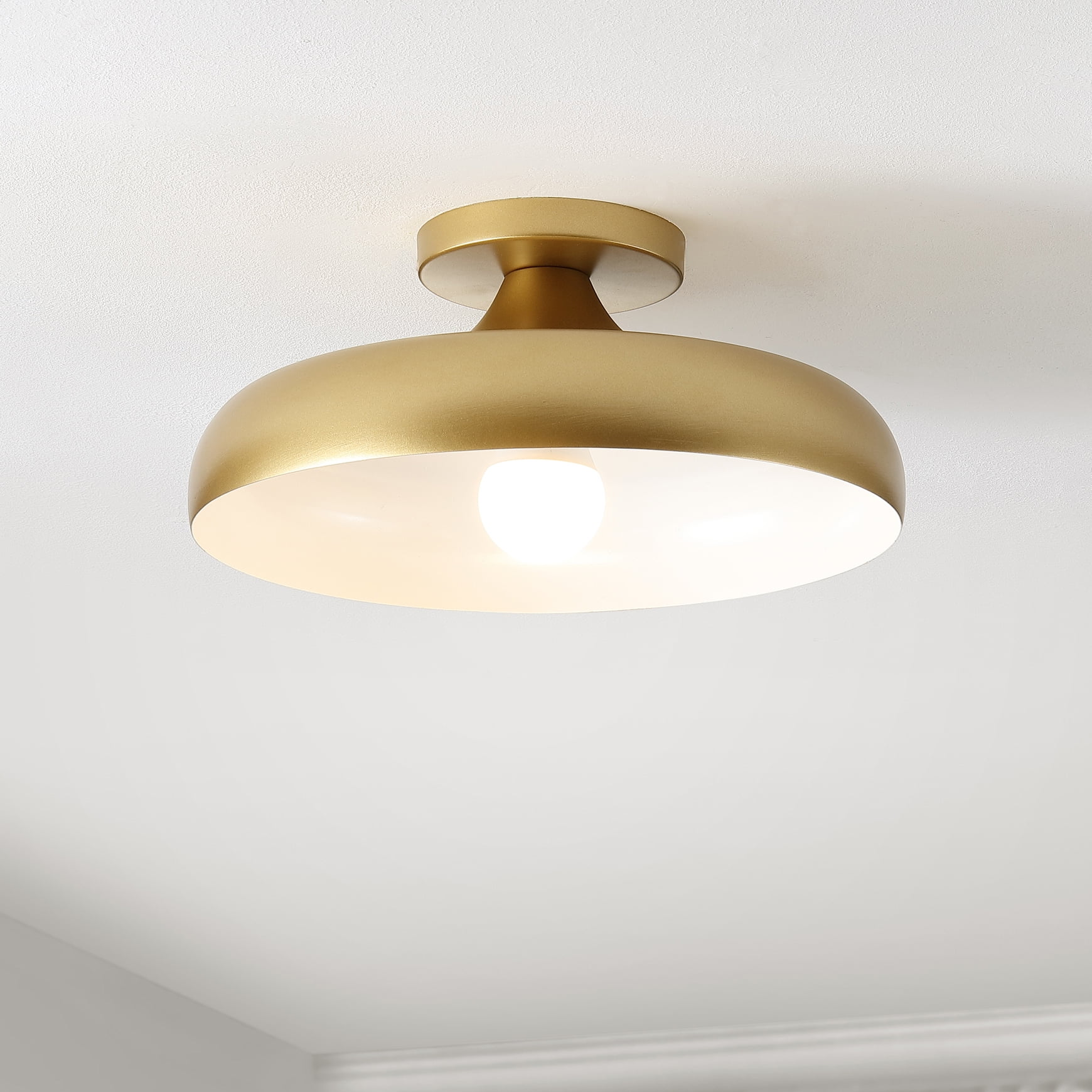 Safavieh Willet Modern Painted Gold Iron Flush Mount Ceiling Light (13.25 in) 764pv