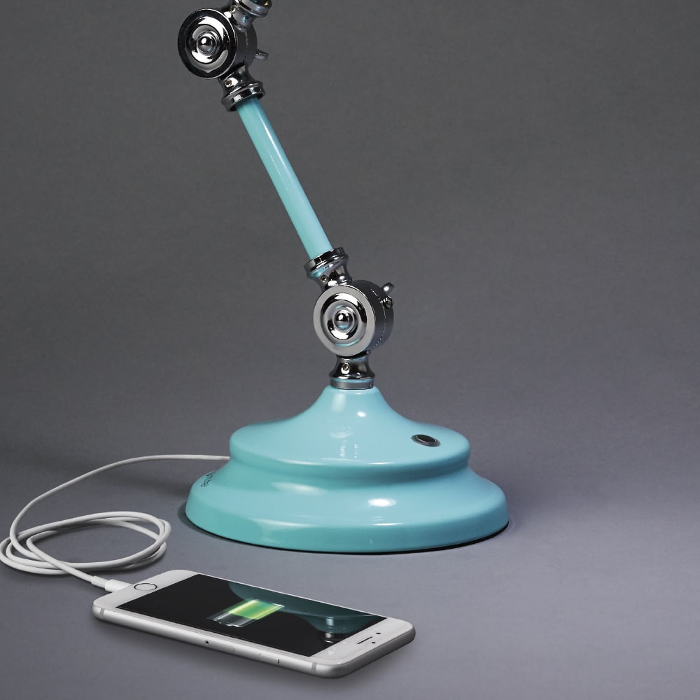 OttLite Wellness Series Revive LED Desk Lamp with USB Charging Port (Turquoise, 15.5 in) golf5