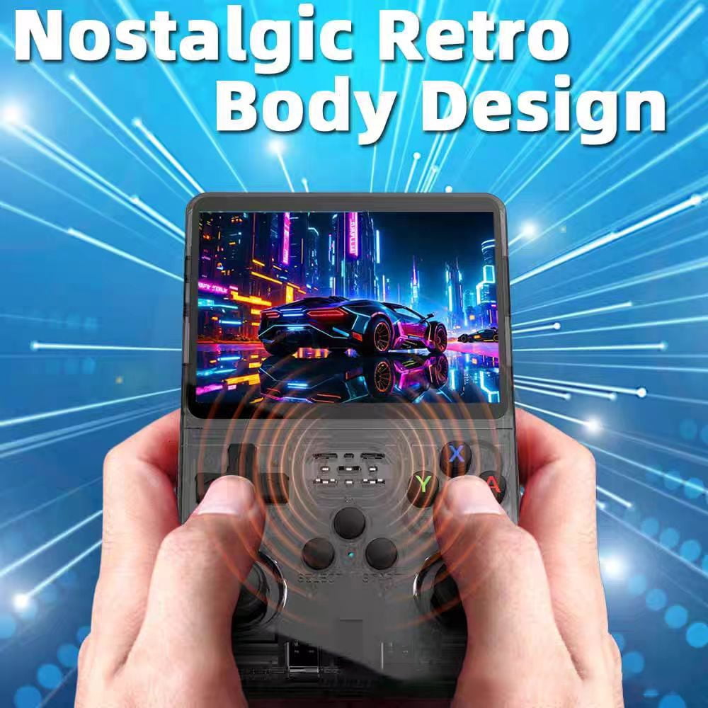 Salange R36S Retro Handheld Game Console with 3.5-inch RGB Screen (Black, 64GB, 3 Pack) 2rwfg