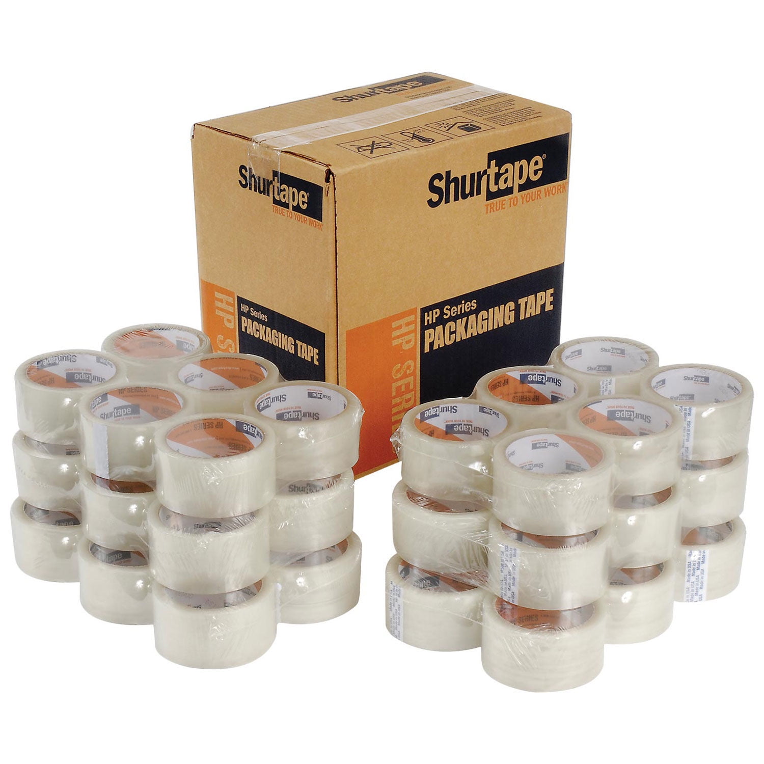 Shurtape HP 100 Carton Sealing Tape (Clear, 2 in x 150 ft, 36 Pack) du6t5