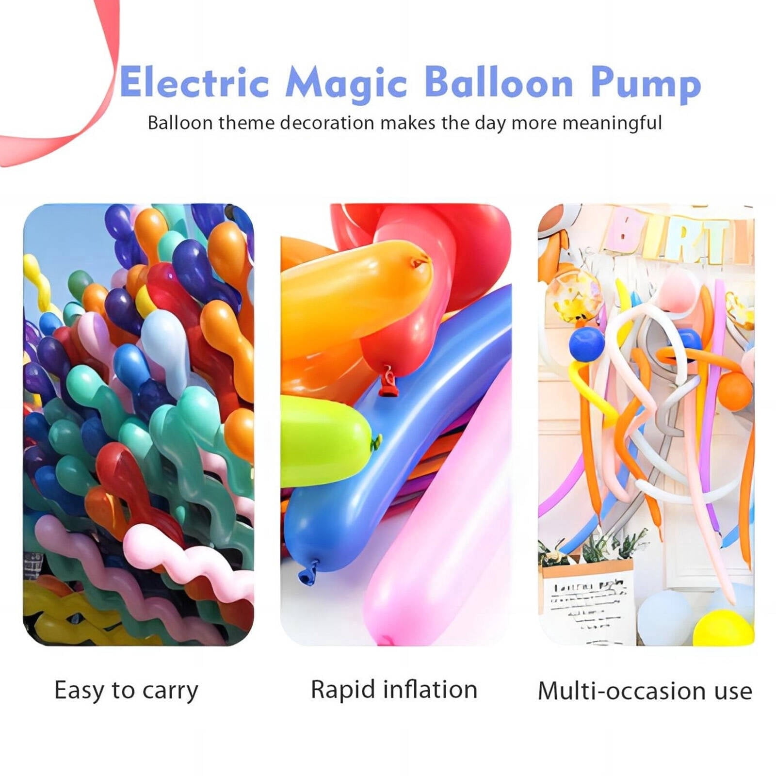 EXLEAF Manual Balloon Pump Handheld Inflator for Party Decorations (2 Pack, 11 in) 5dbyv
