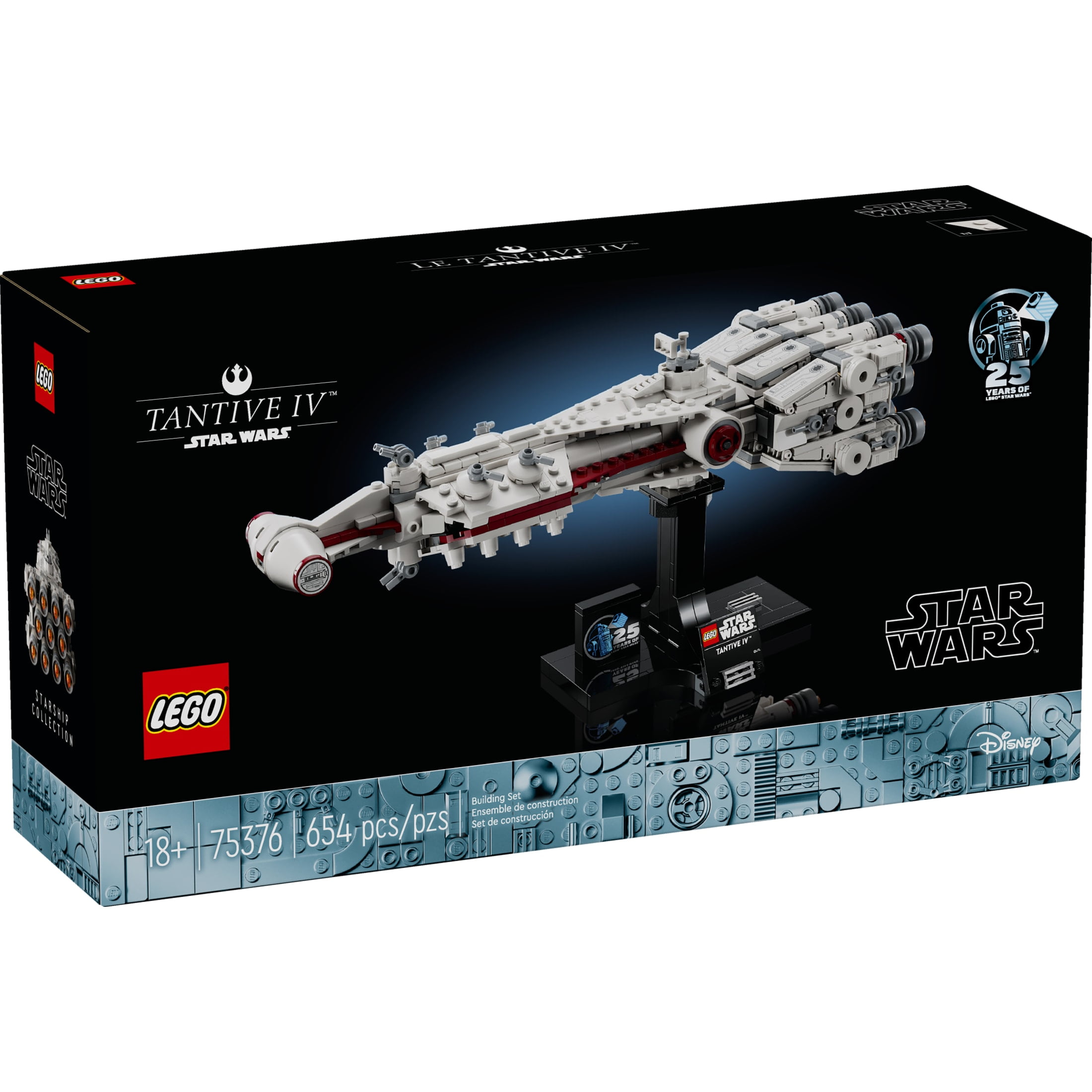 LEGO Star Wars Tantive IV Building Set, Collectible Starship Display Model for Adults (654 Pieces) 156a5
