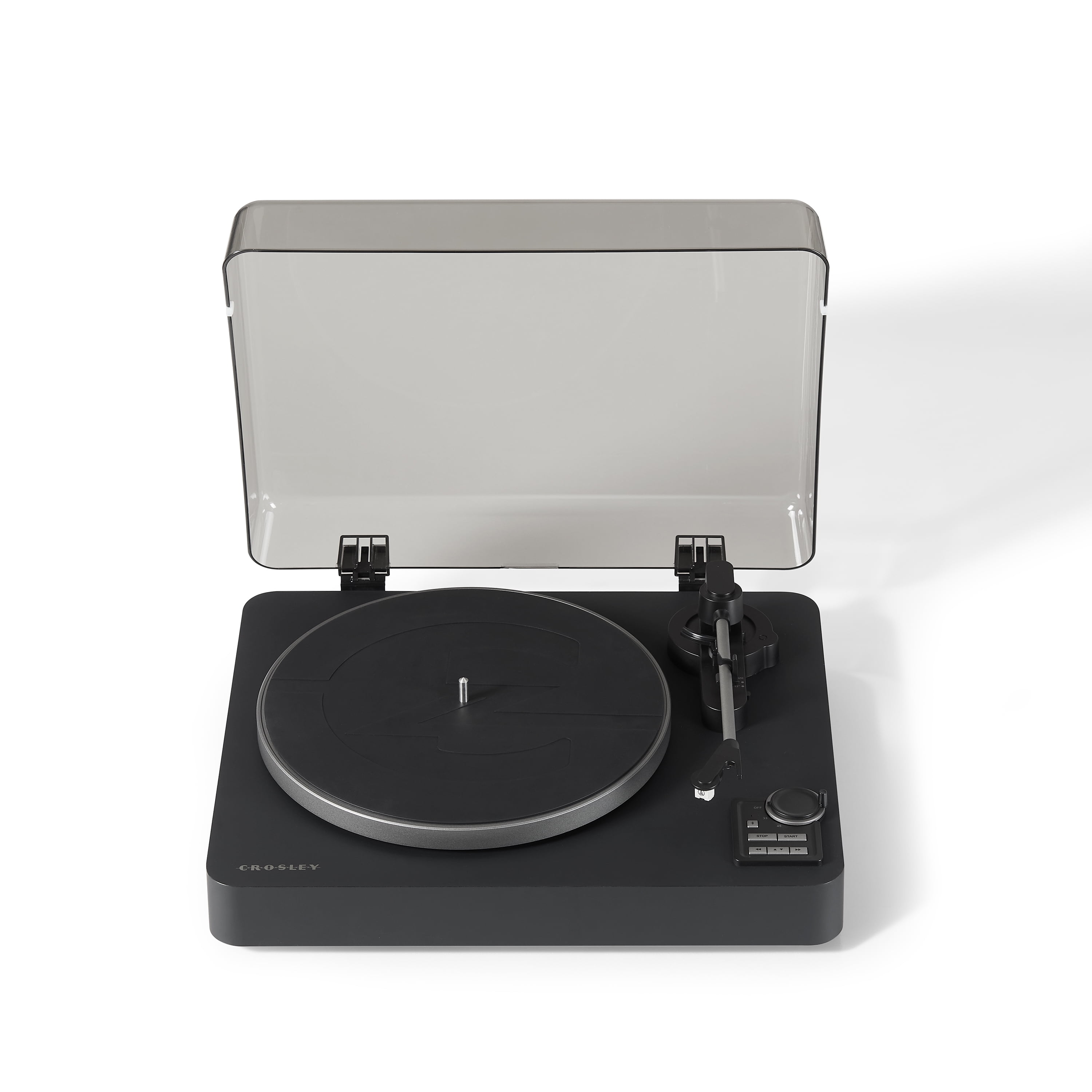 Crosley C300 Fully Automatic Bluetooth Vinyl Record Player (Black, 2-Speed) o8hkg