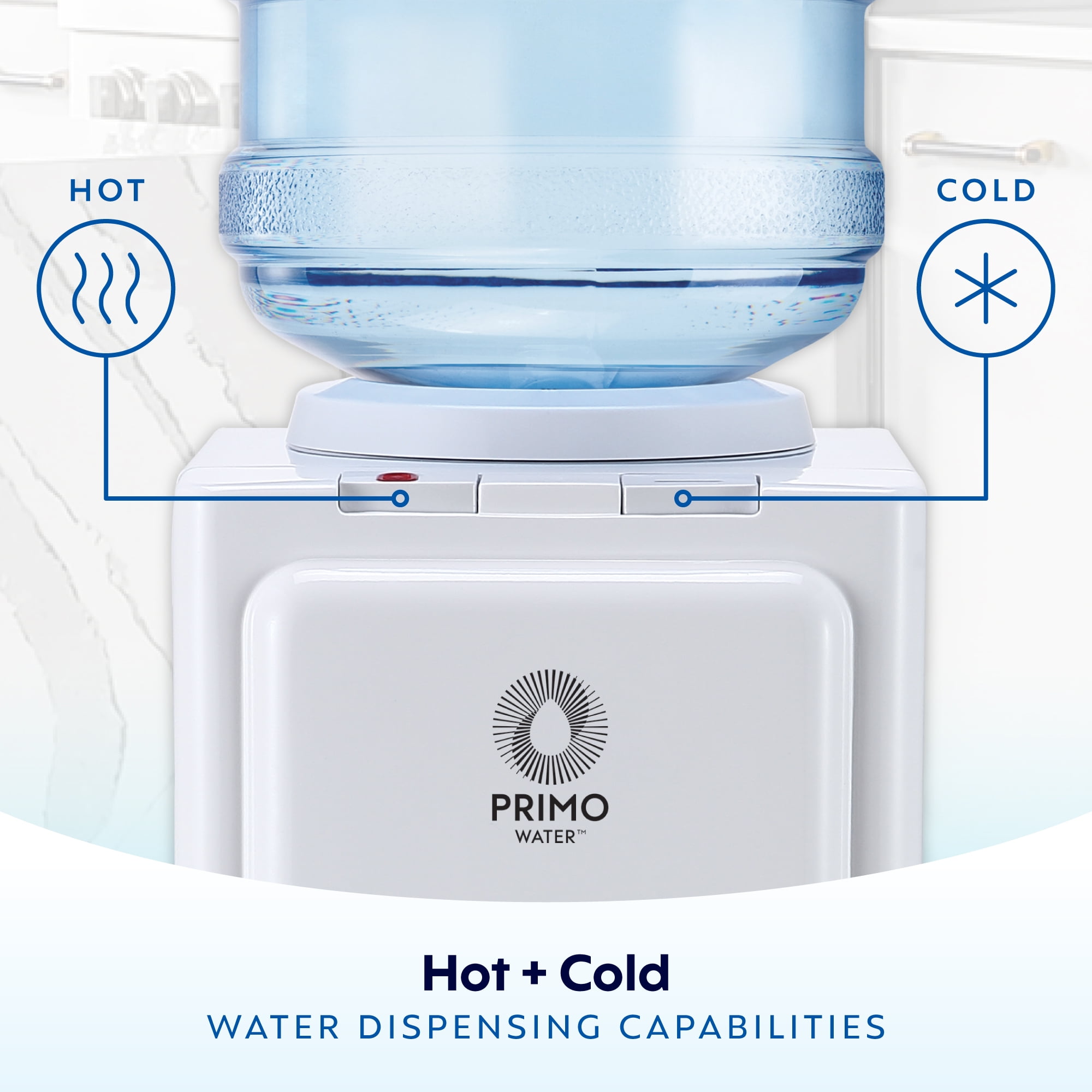 Primo Water Top Loading Classic 2 Temp Water Dispenser (White, 5 gal) 9xl7l