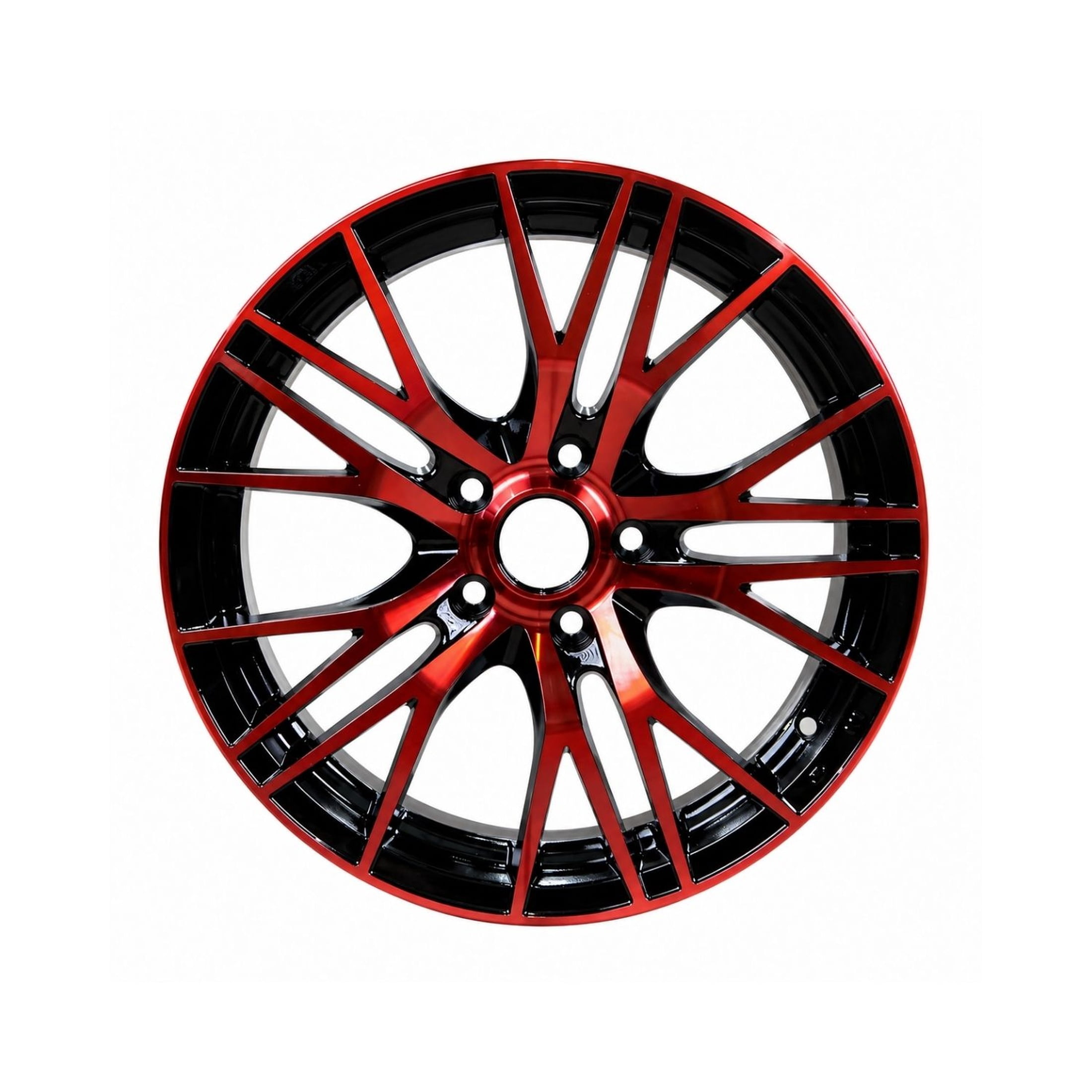 NextSet Wheels Alloy Wheel Rim (Black Machined Red, 18 in) t5f1l