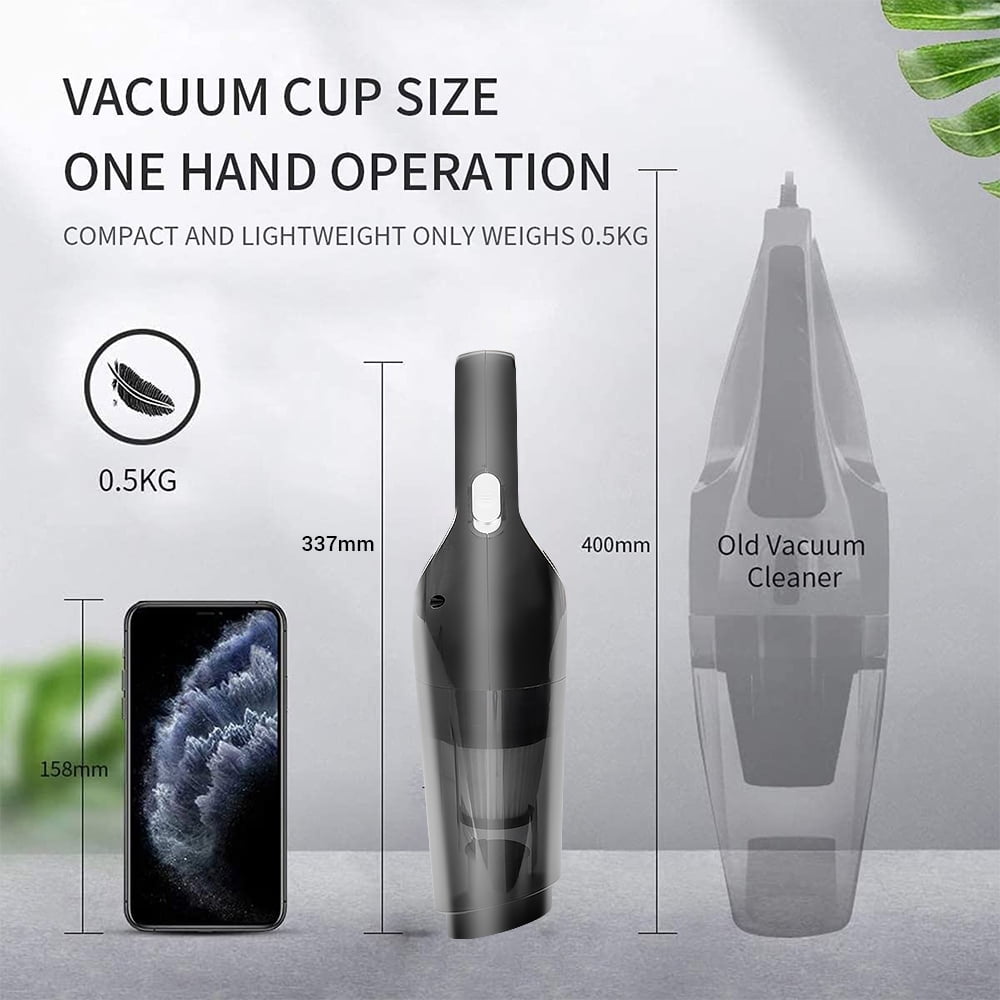 COWIN Portable Cordless Handheld Car Vacuum Cleaner (Black, 13.27 in) kjjbe