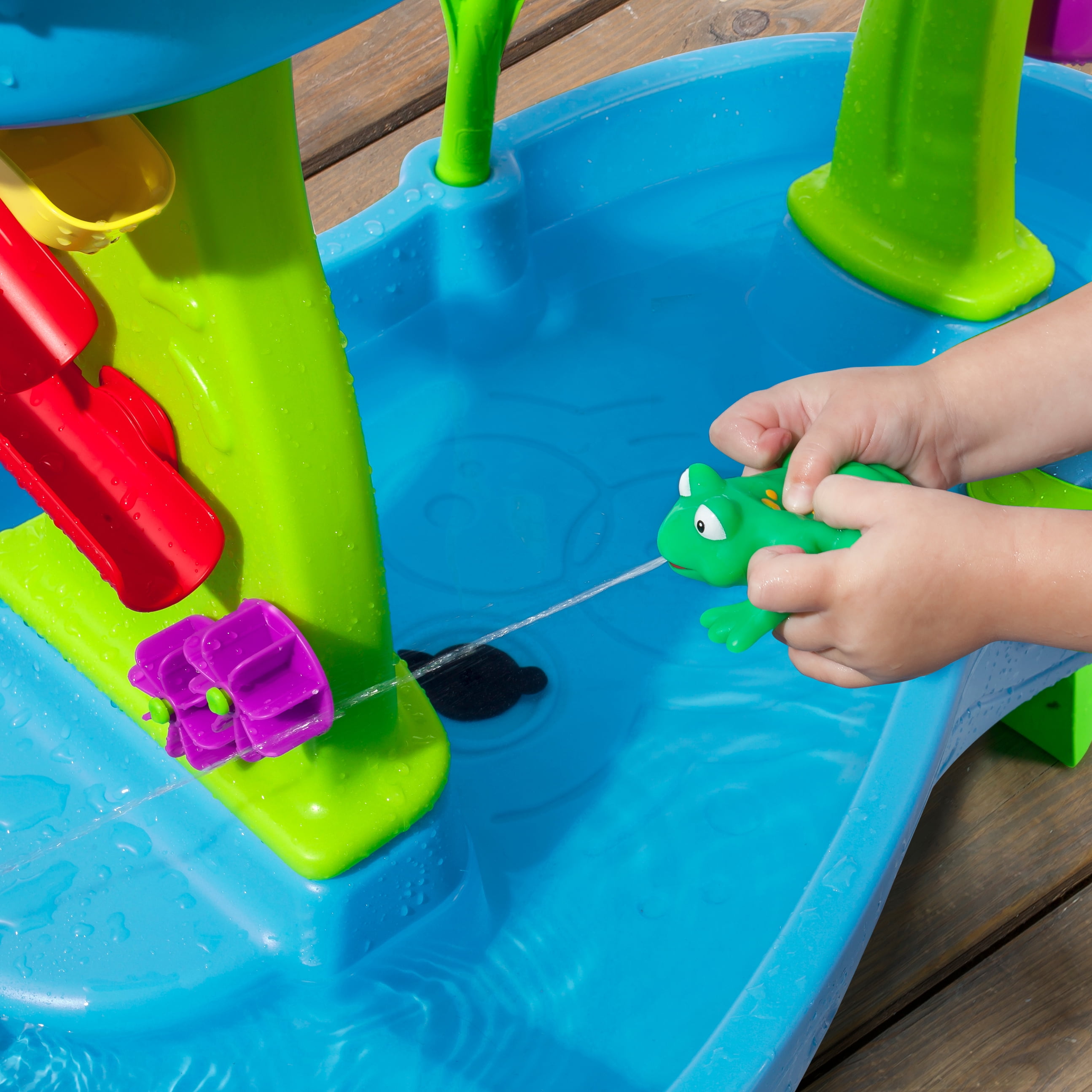 Step2 Rain Showers Splash Pond Water Table with Waterfall Tray (Blue, 5 gal) 4qb6e