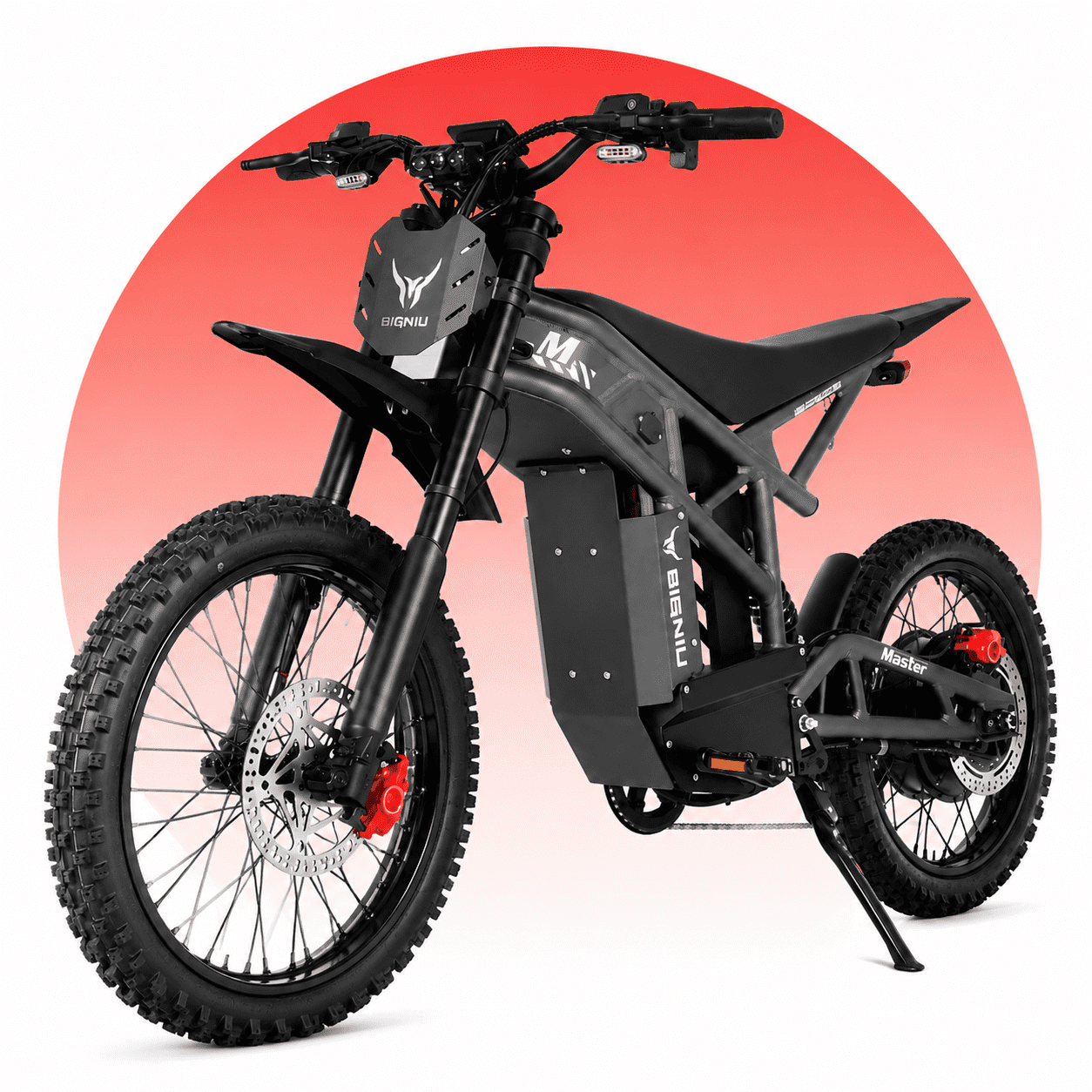 BIGNIU BG-Master Electric Bike for Adults, High-Performance 3000W Peak Motor, UL 2849 Certified, Full Suspension (Grey, 60V 32Ah) le8qq