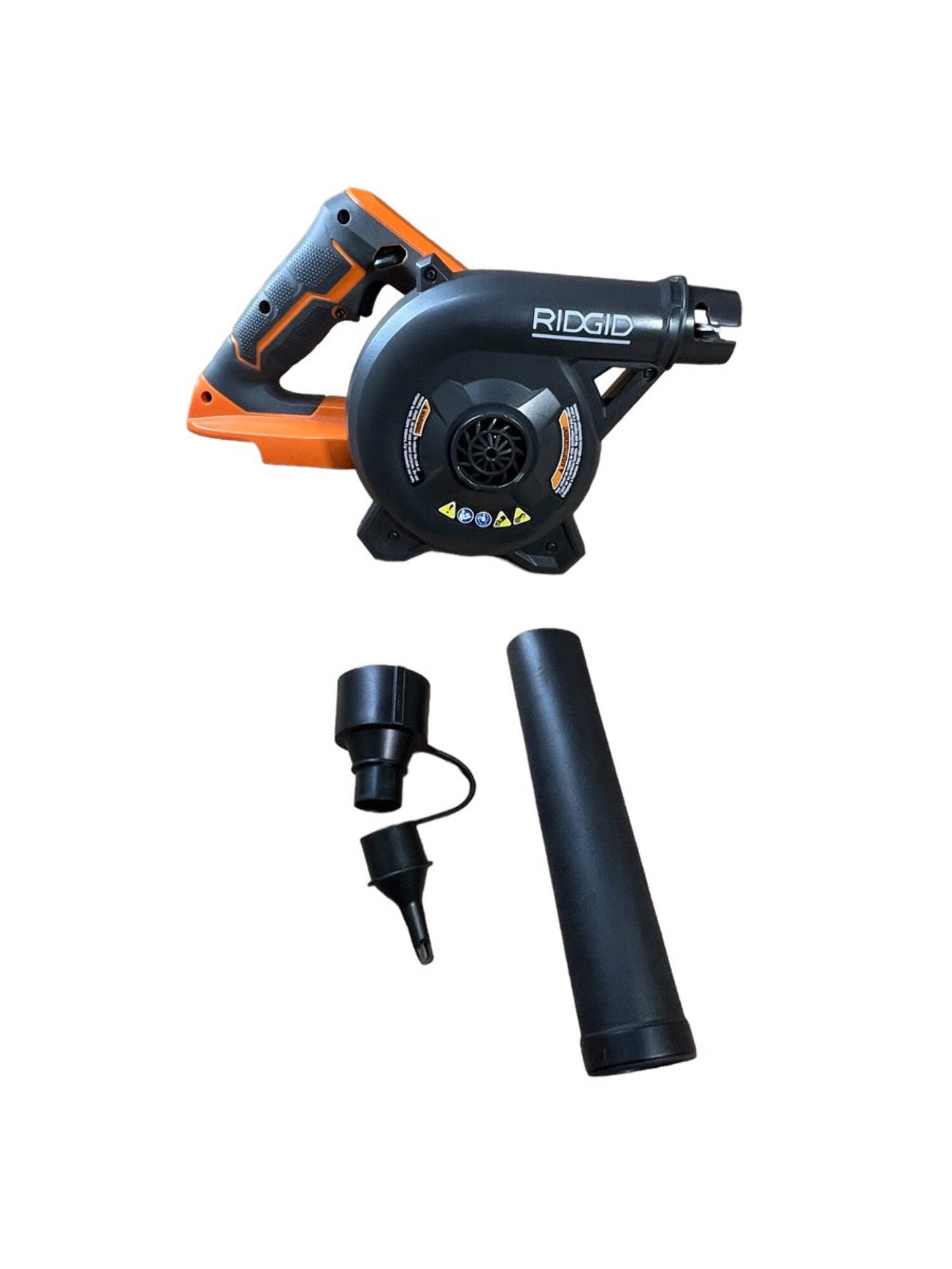 RIDGID 18V Cordless Compact Jobsite Blower with Inflator and Deflator Nozzle (110 CFM) 2vl57