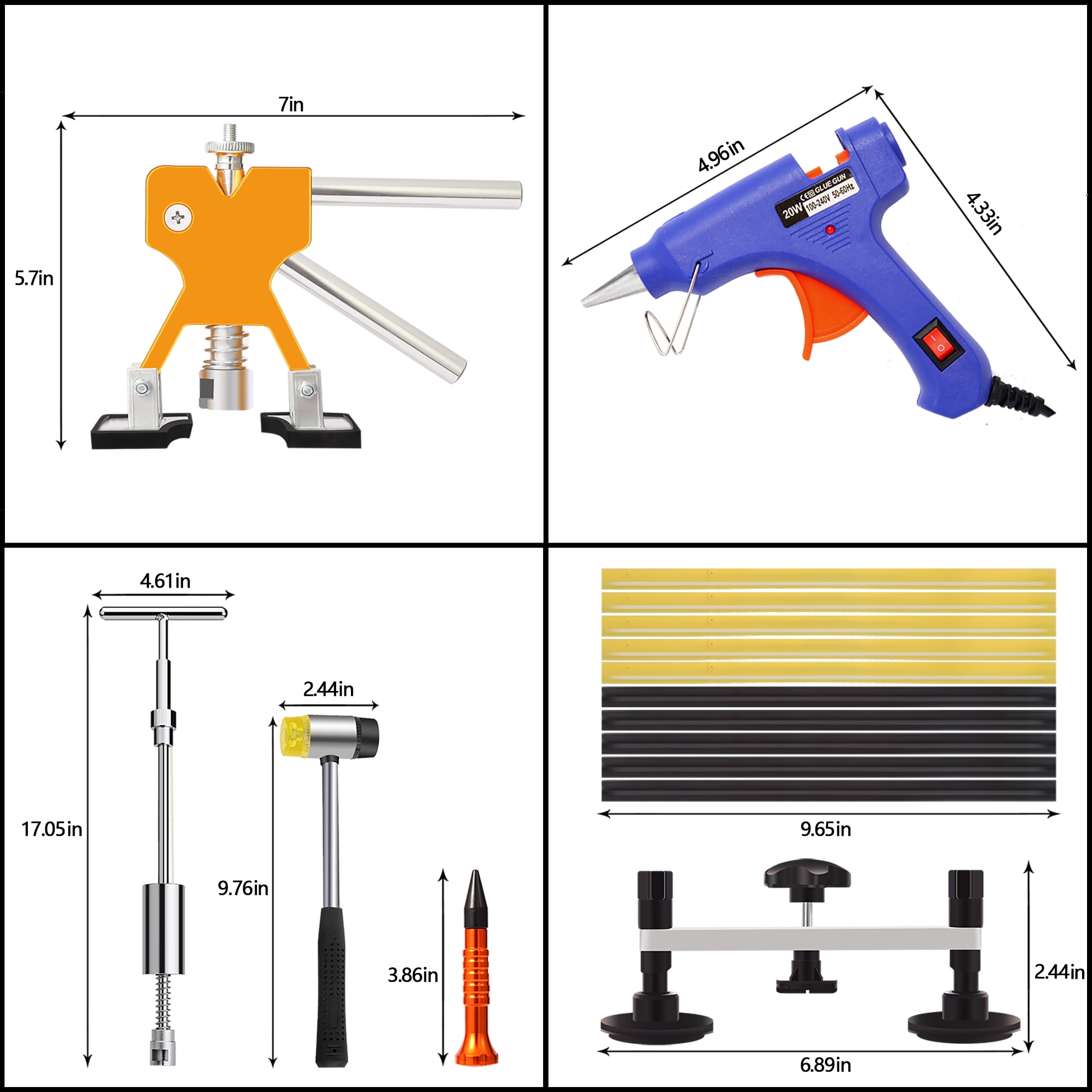 Aiqeek Paintless Auto Dent Repair Kit, Professional Bodywork Removal Tools (81 Pieces) v99nl
