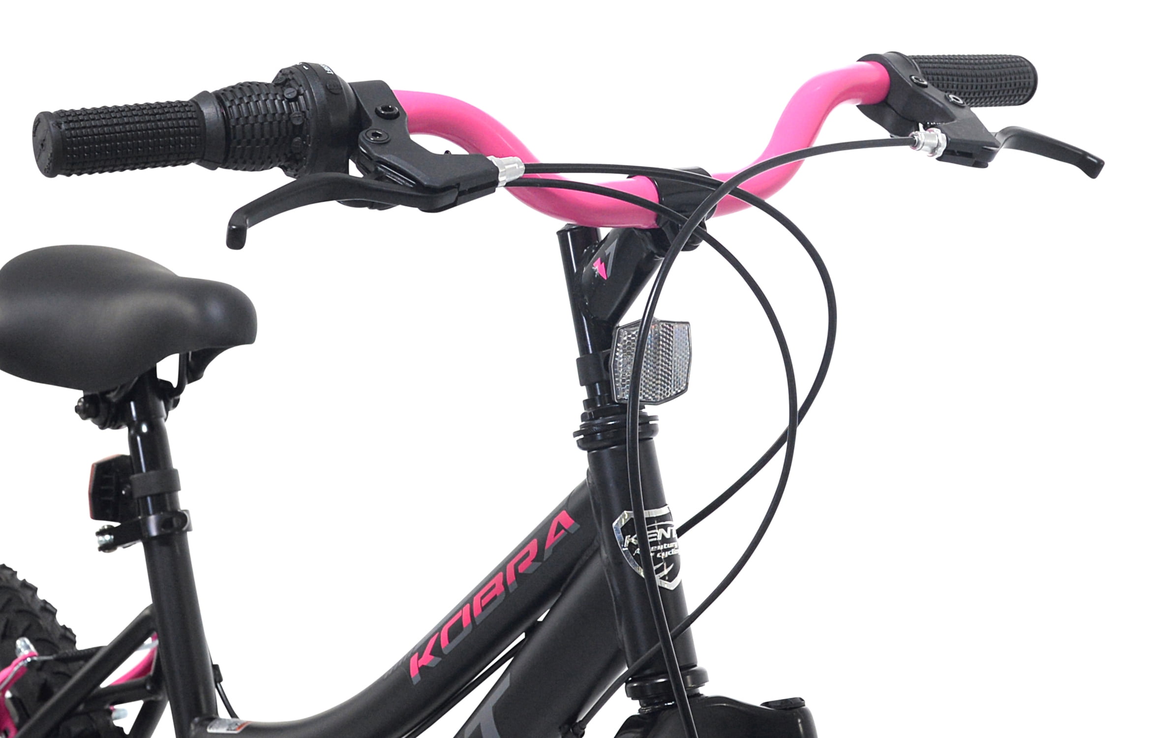 Kent Kobra Mountain Bicycle, Durable Steel Frame, 6-Speed Drivetrain, Off-Road Tires (Black/Pink, 20 in) x6ypn