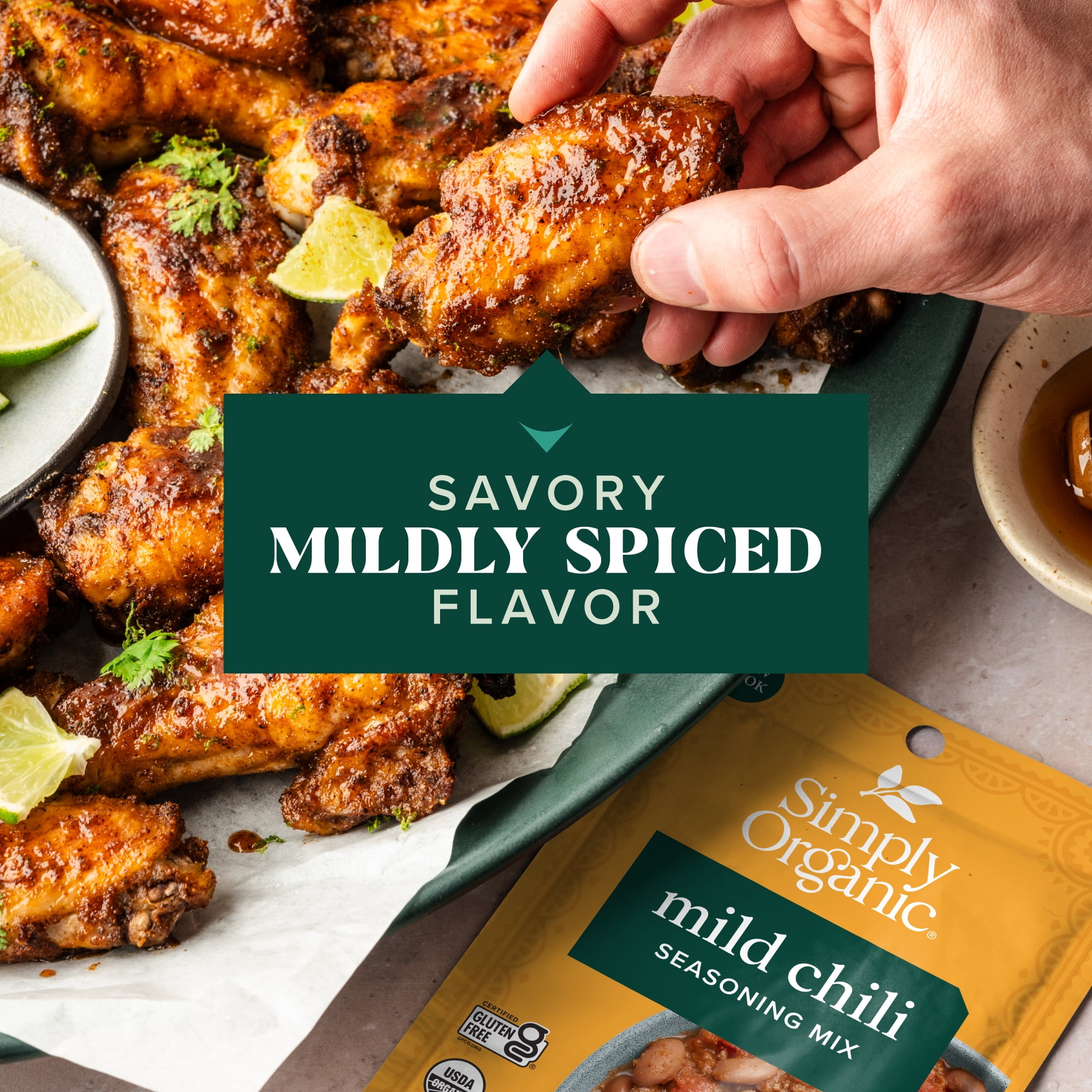 Simply Organic Mild Chili Seasoning Mix, Certified Organic Herb and Spice Blend (1 oz) s6z3k