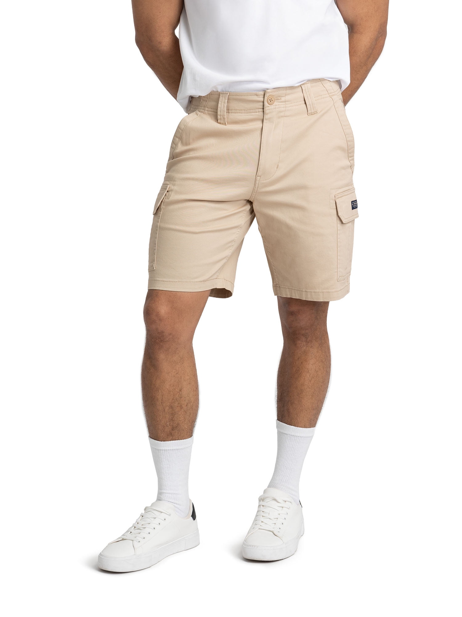 U.S. Polo Assn. Men's Cargo Shorts Relaxed Fit Utility Pockets (Beige, 32) jgz1x