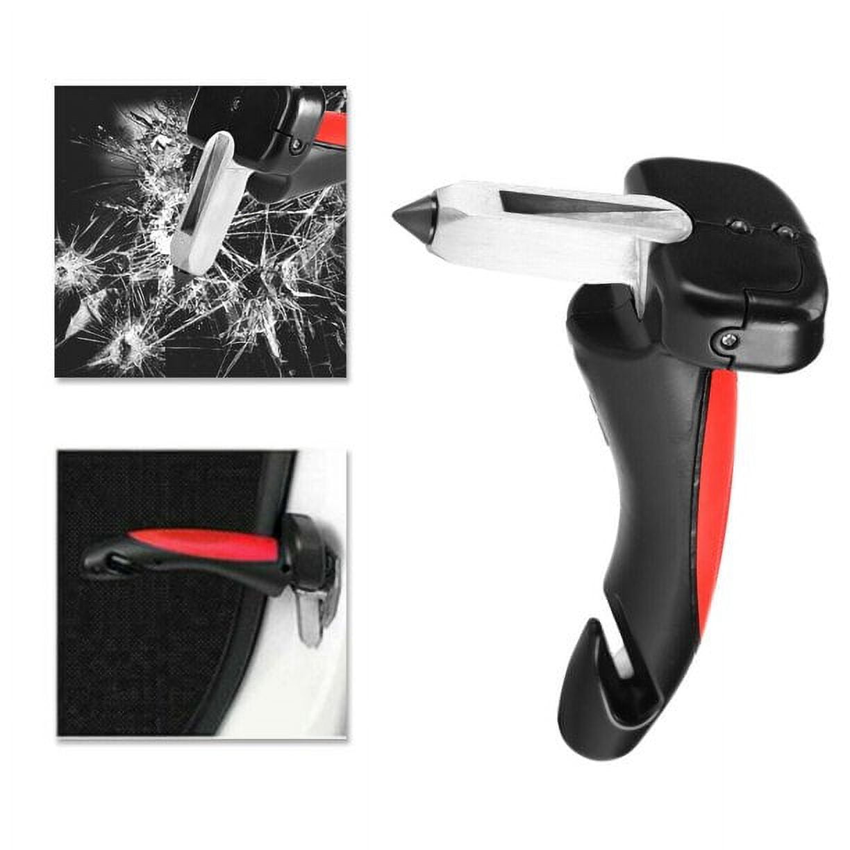 As Seen on TV Car Cane Auto Assist Handle with LED Flashlight, Seatbelt Cutter, and Window Breaker (Red) 56yfg