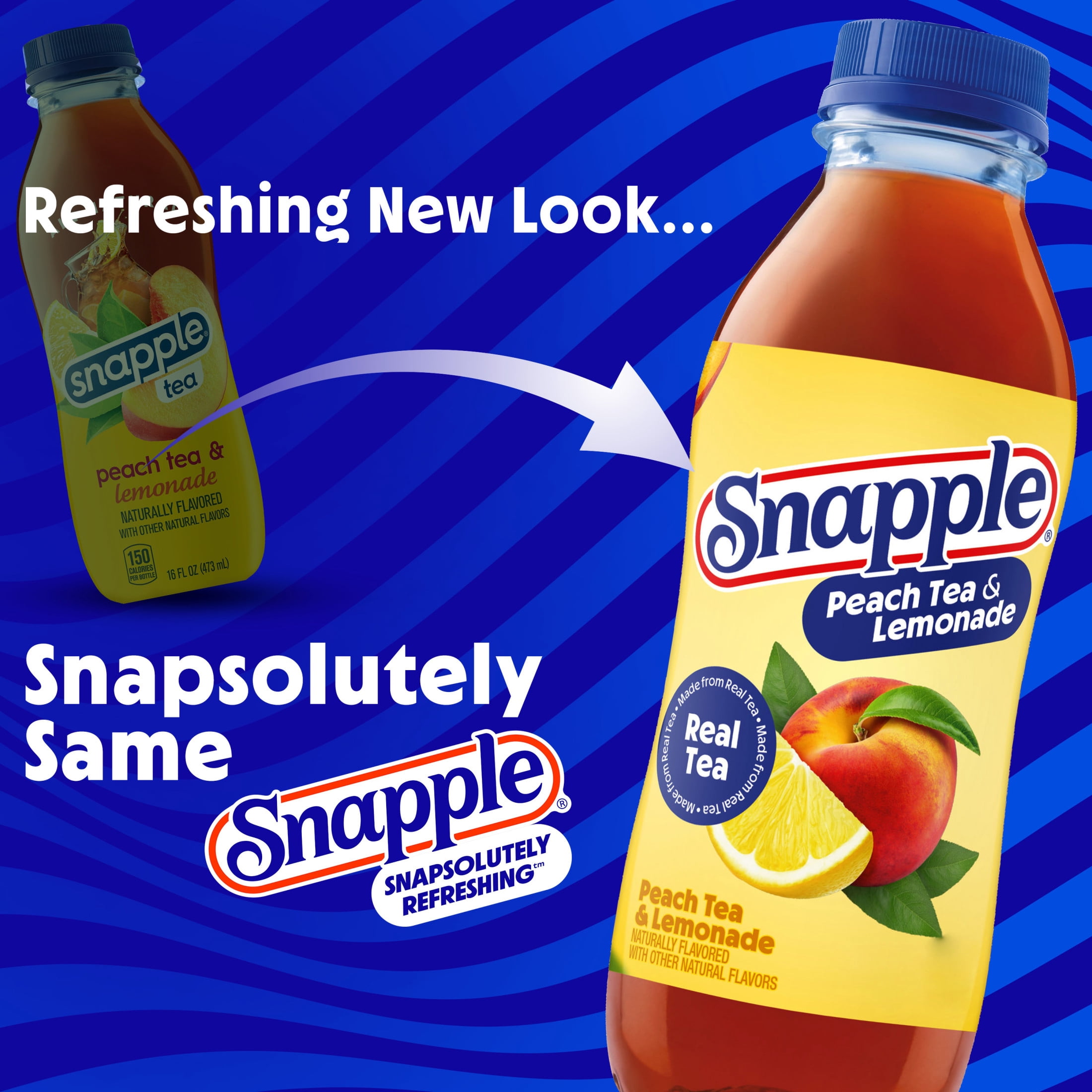 Snapple Peach Tea and Lemonade Refreshing Fruit Drink (6 Pack, 16 fl oz) py8of
