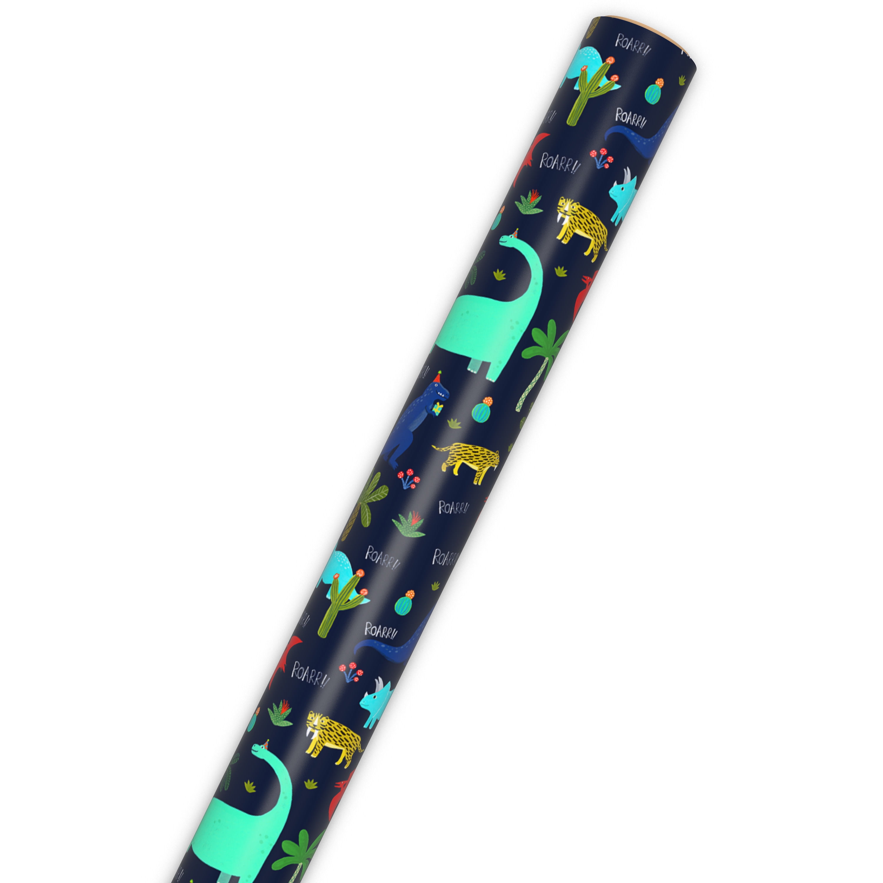 Hallmark Kids Wrapping Paper Roll (Colorful Dinosaurs, 20 sq. ft.) o6kzh