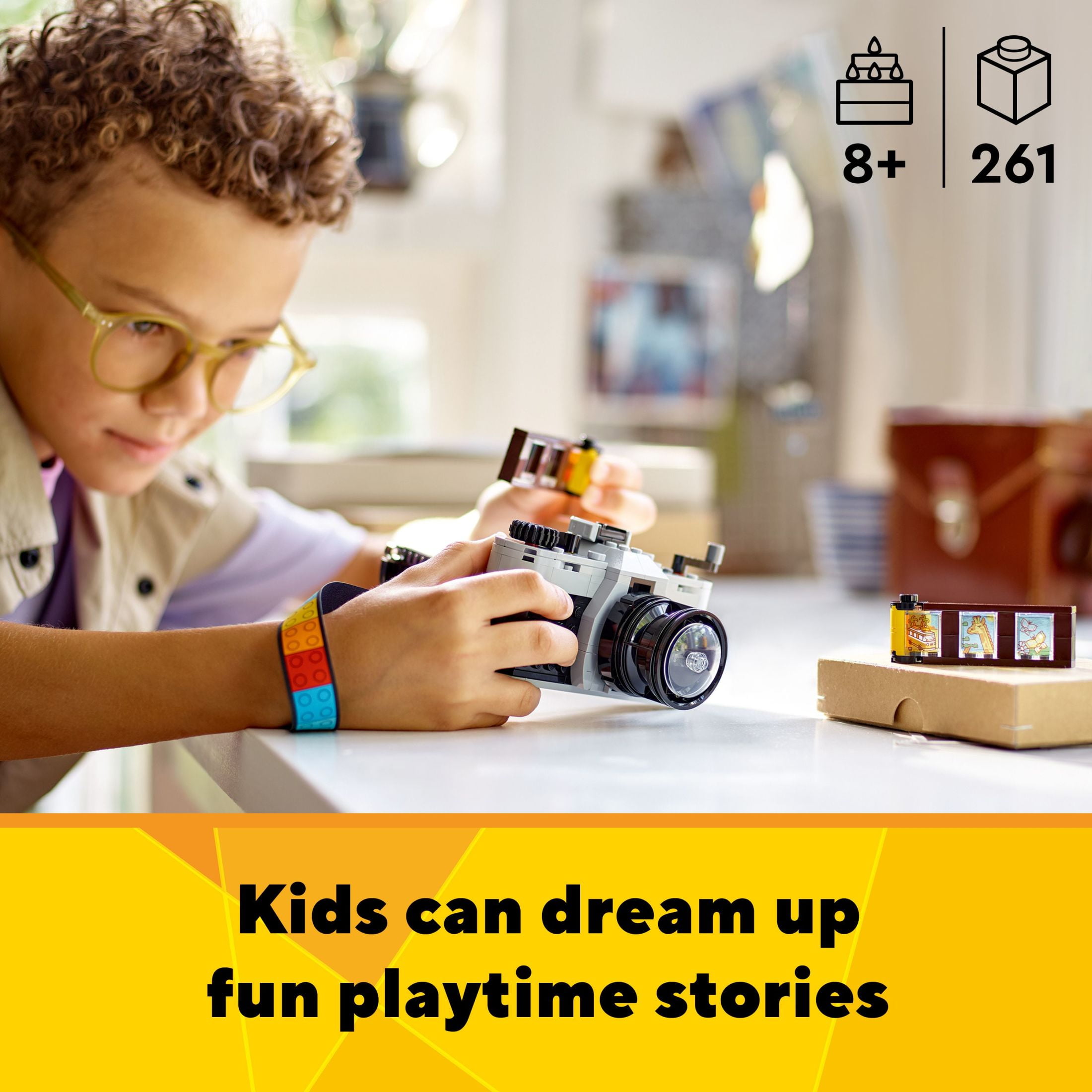LEGO Creator 3-in-1 Retro Camera Building Set with Retro Video Camera and TV Models (261 Pieces) pqeq5