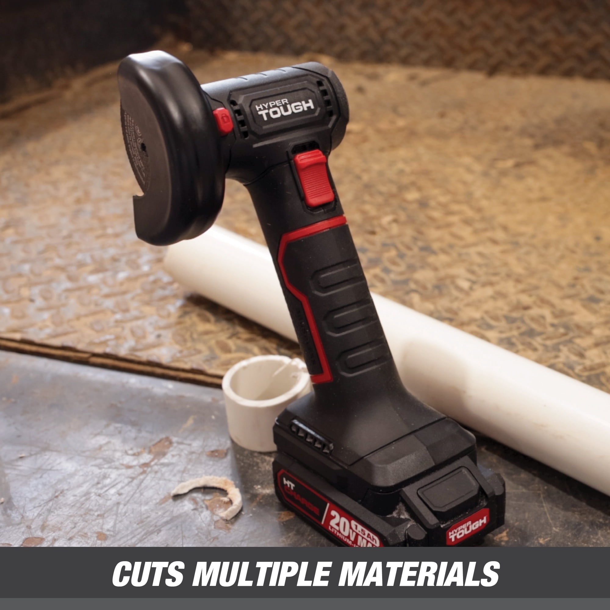 Hyper Tough 20V Max Brushless Cordless Cut-Off Tool with 3-inch Disc (1.5Ah Battery and Charger Included) 9h28z