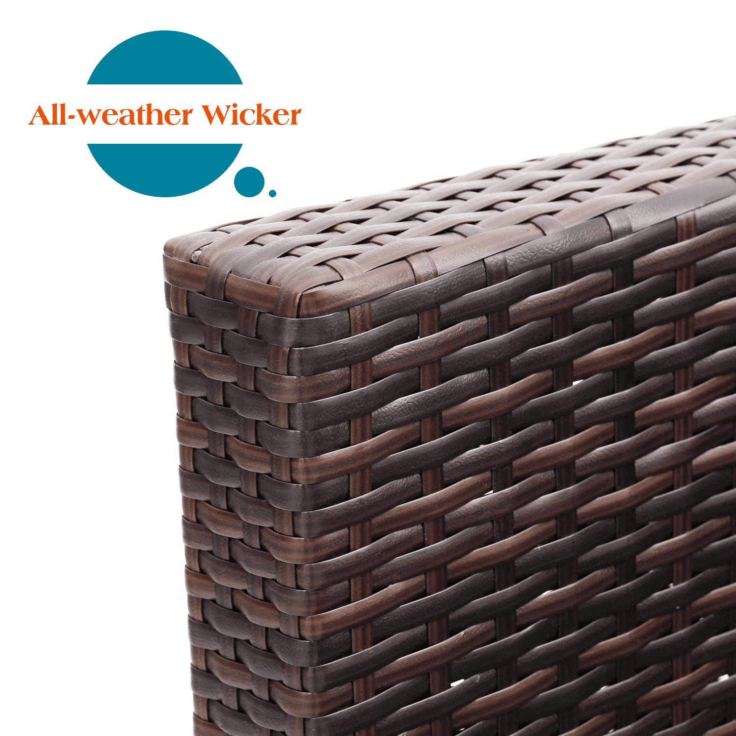 Royalcraft 4 Piece Outdoor Wicker Conversation Set with Cushions (Brown, 4 Piece Set) plrzt