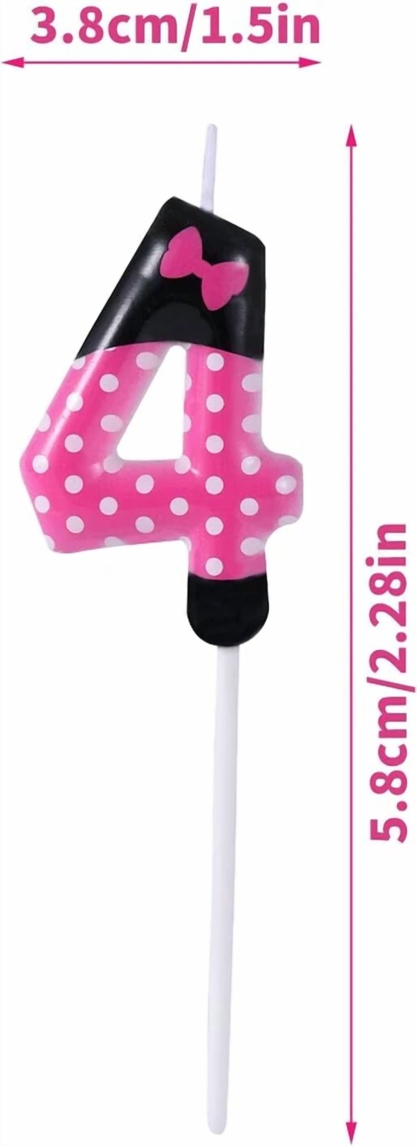 VAULT Birthday Number Candle Cake Topper for Girls (Pink and Black, 1 Count) l0qyv