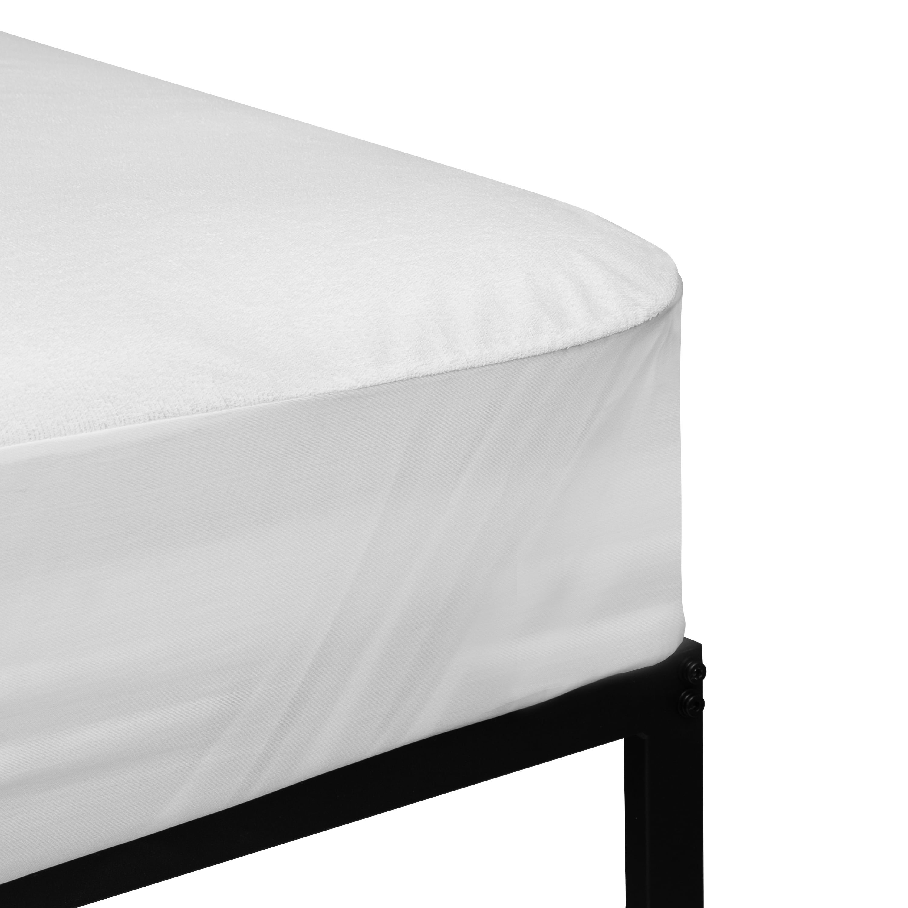 Flash Furniture Capri Premium Waterproof Mattress Protector (White, King Size) s8j9b