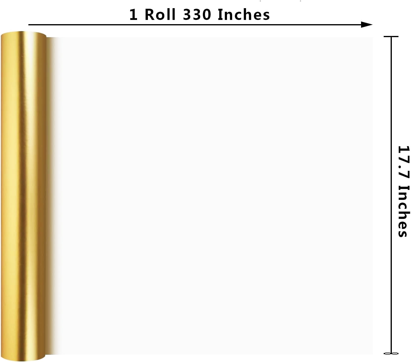 RICHTOP Metallic Gift Wrapping Paper, Premium Matte Finish for Holidays and Birthdays (Gold, 17.7 in x 330 in) 1pnza
