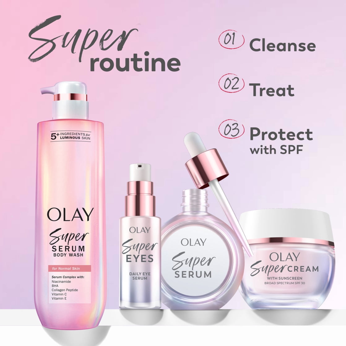 Olay Super Cream with SPF 30 Sunscreen, Lightweight Face Moisturizer with Niacinamide and Vitamin C (1.7 oz) bxs5q
