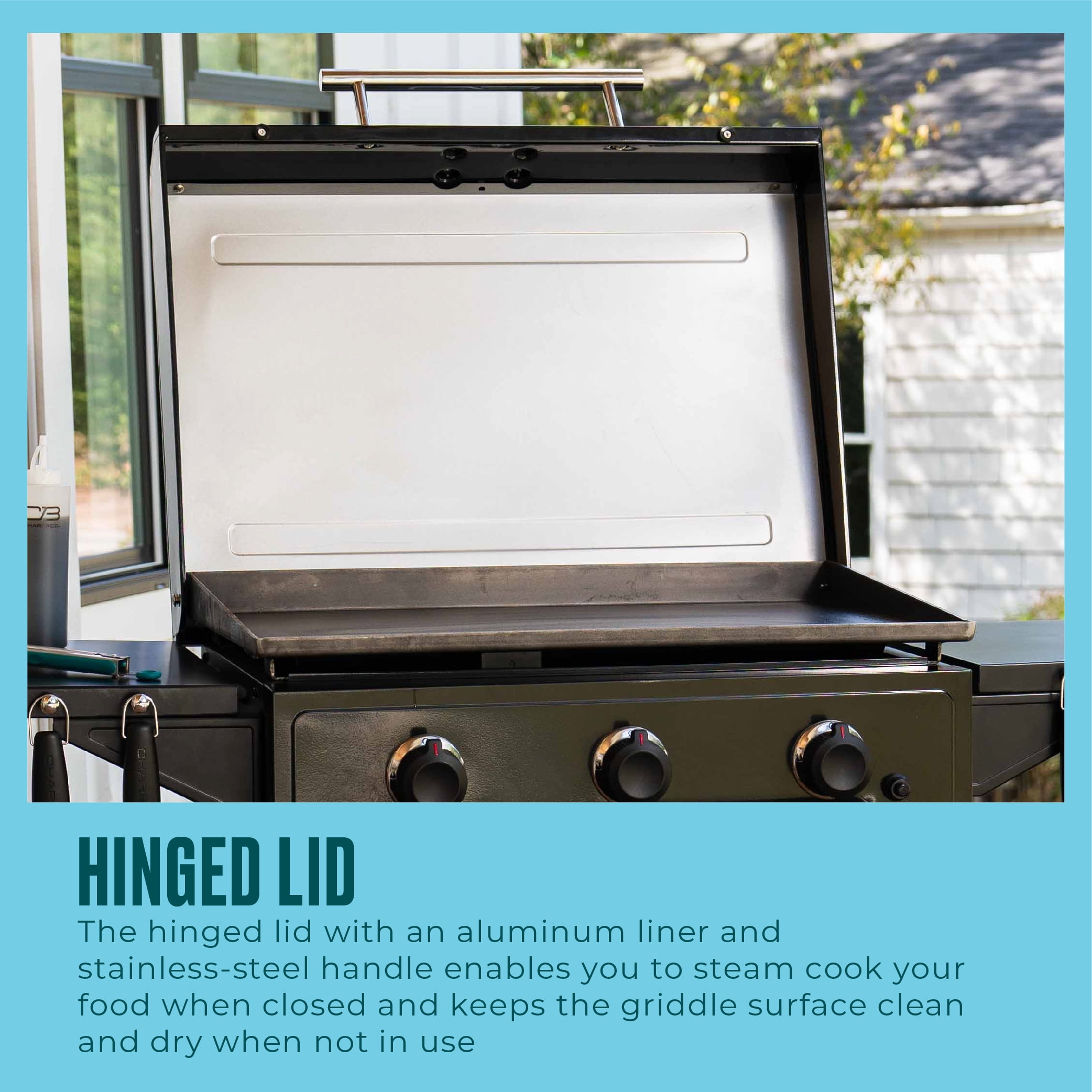 Charbroil Performance Series 3-Burner Propane Gas Griddle with Cart (28 in) fute5
