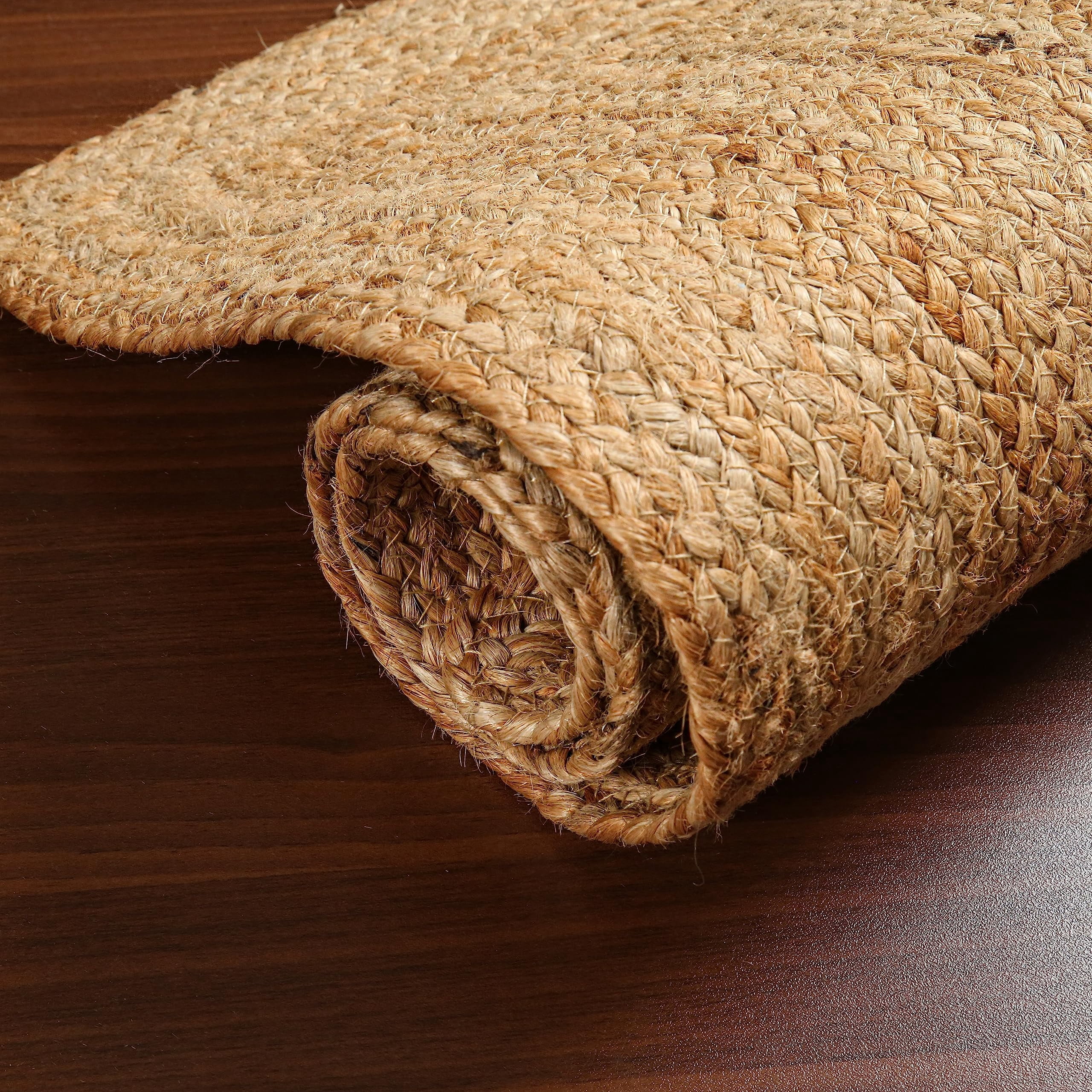 Savi Home Hand Woven Reversible Jute Accent Rug (White, 24 in x 36 in) rnqzr
